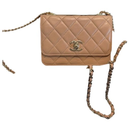 Trendy CC leather handbag