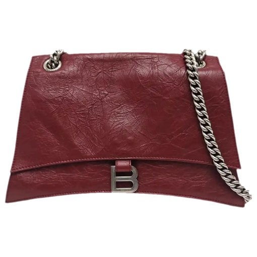 Crush leather handbag