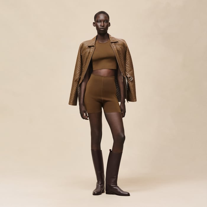 Marron Muschio Silk Shorts