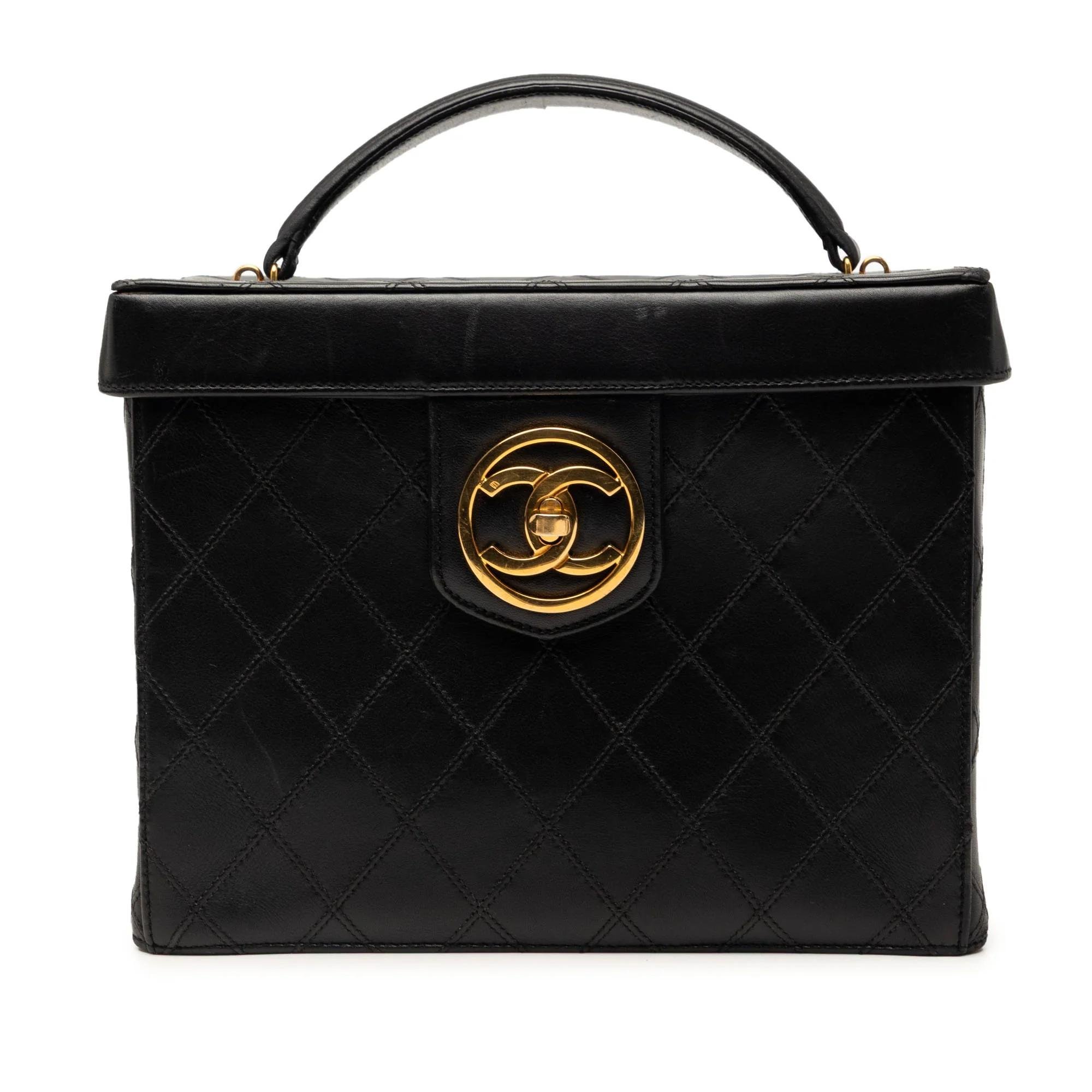 Vanity pony-style calfskin handbag