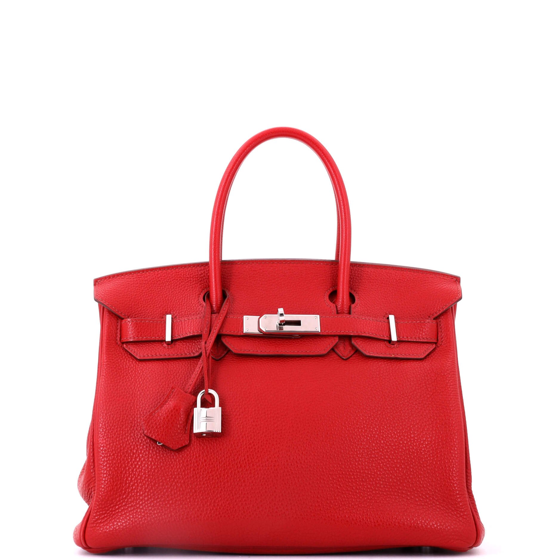 Birkin Handbag Rouge Garance Togo with Palladium Hardware 30