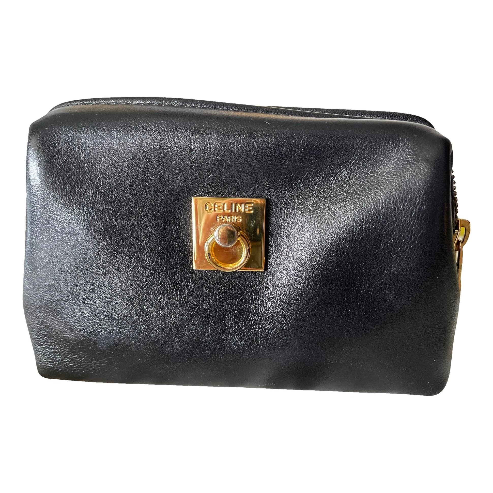 Leather clutch bag
