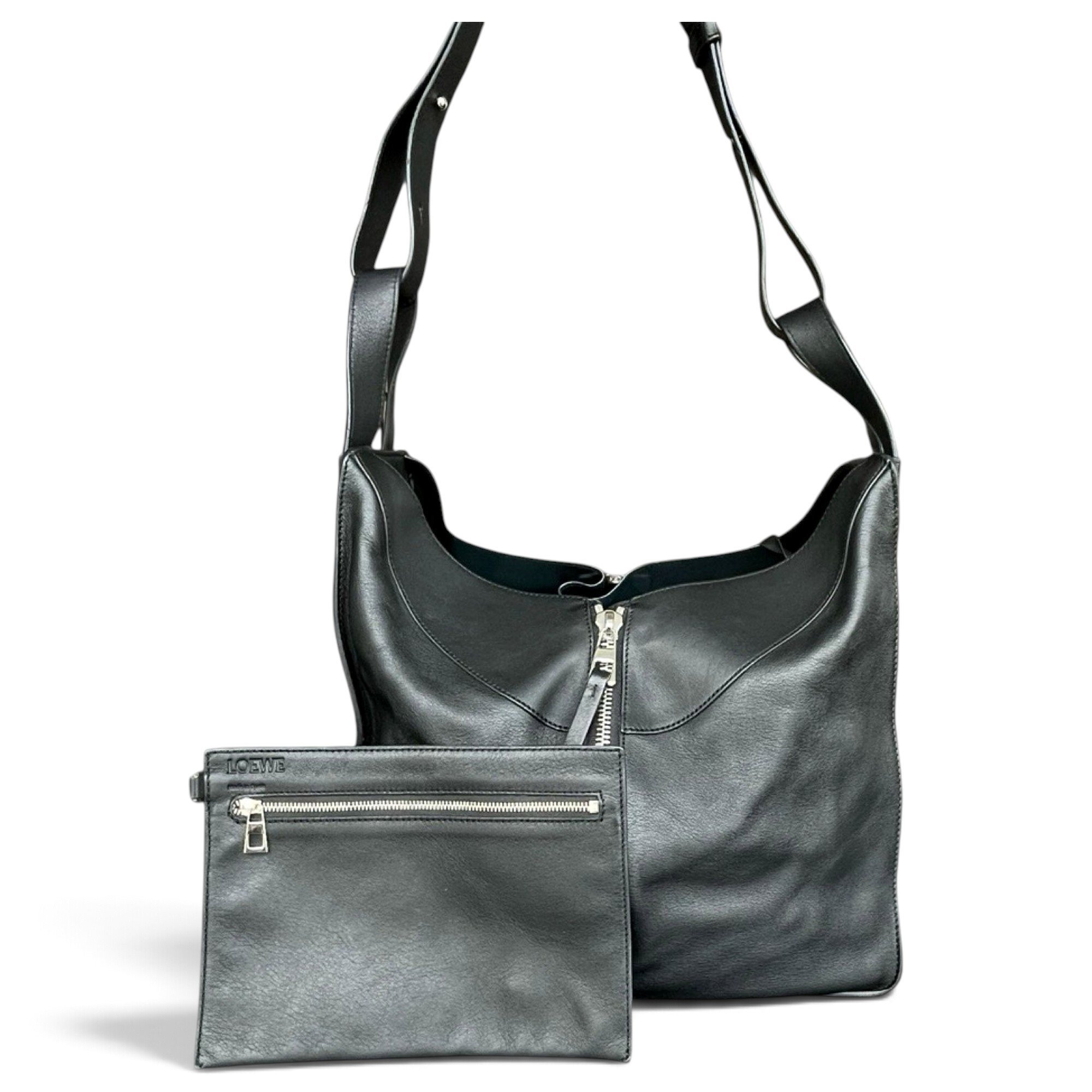 Hammock leather handbag