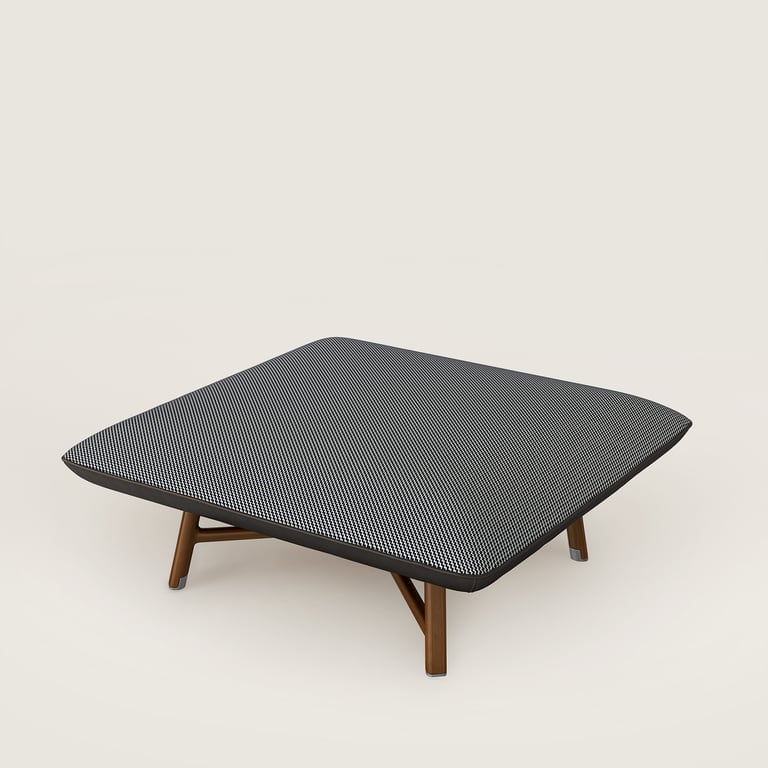 Les Necessaires d'Hermès "carre d'assise" low stool, medium model