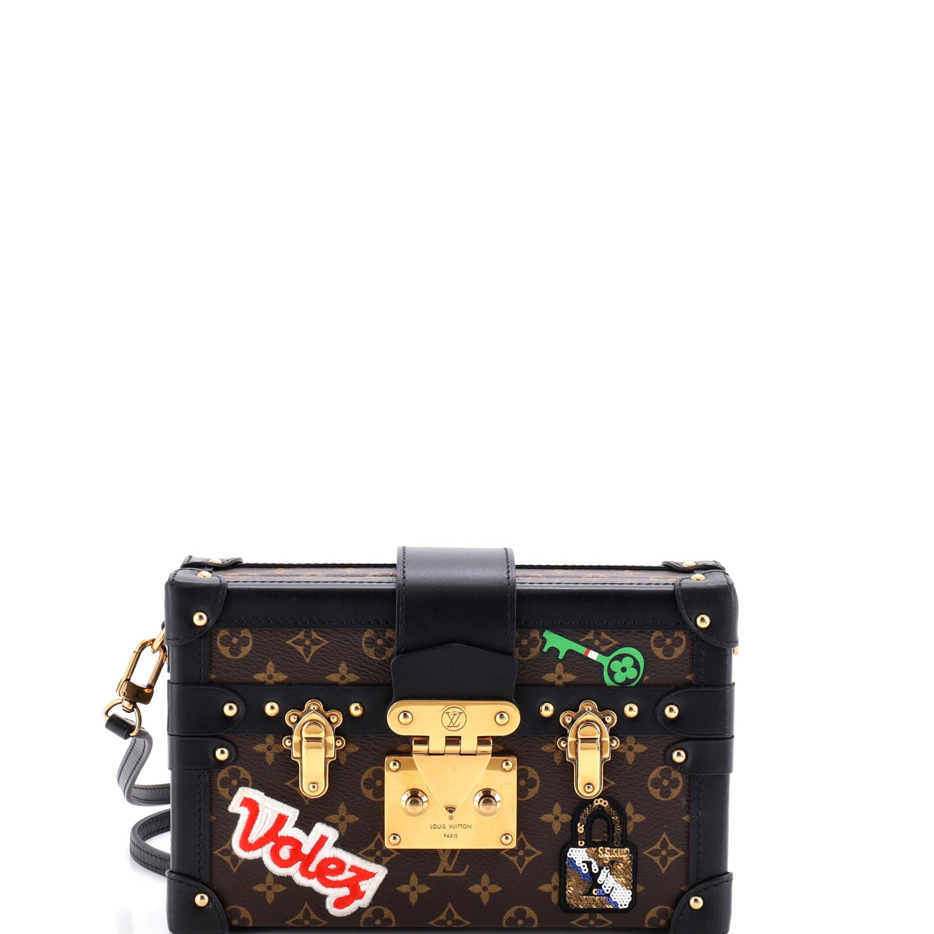 Petite Malle Handbag Limited Edition Patches Monogram Canvas