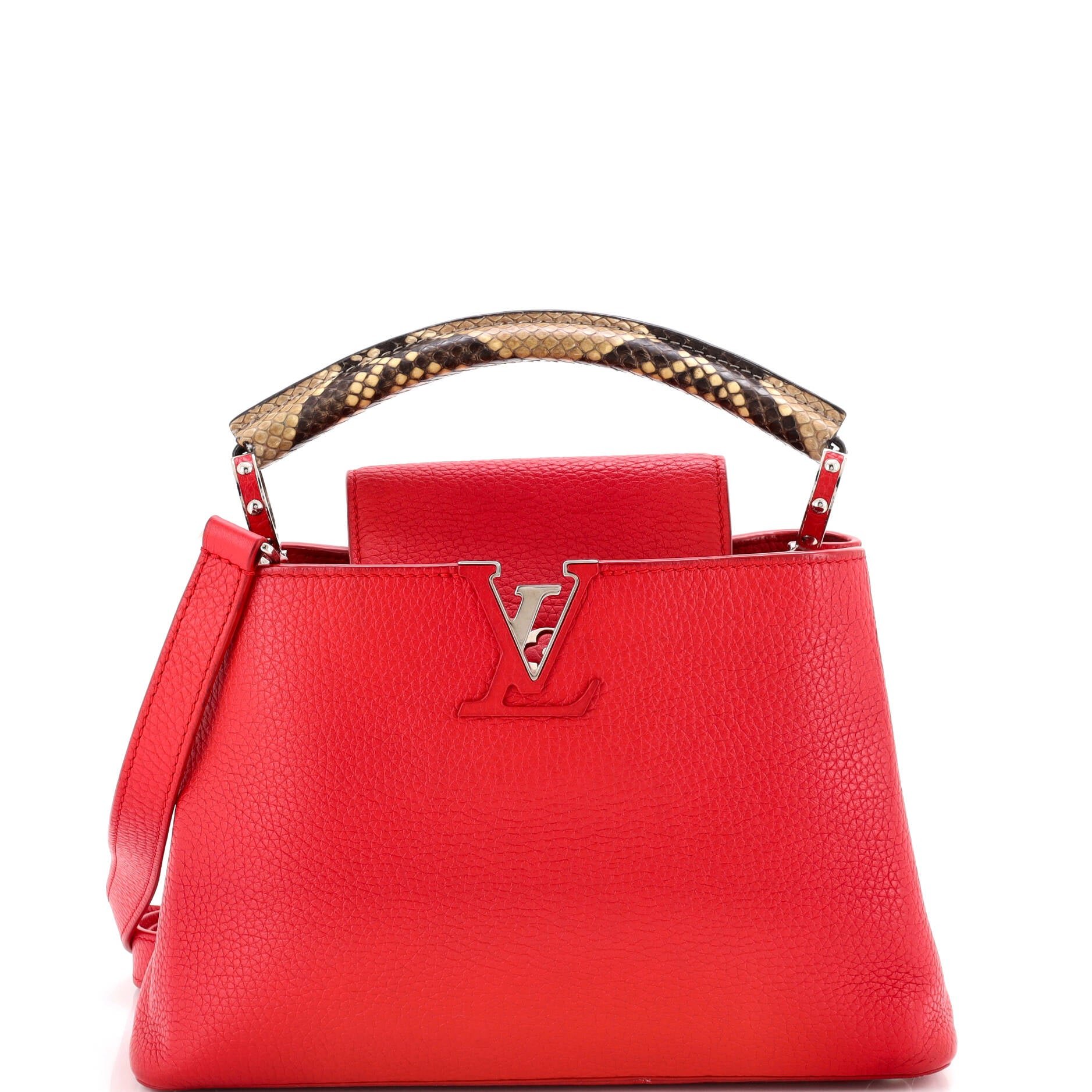 Capucines Bag Leather with Python BB