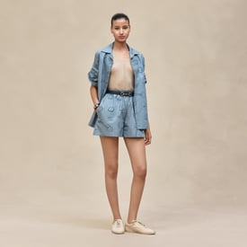 "Cahier du Colporteur" shorts with elastic waist