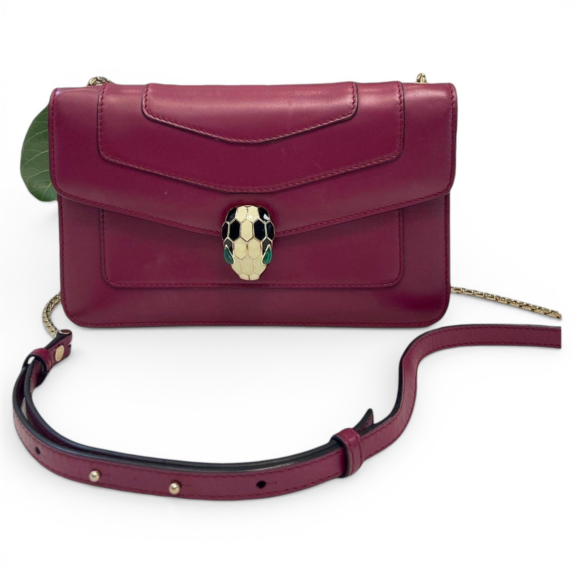 Serpenti leather handbag