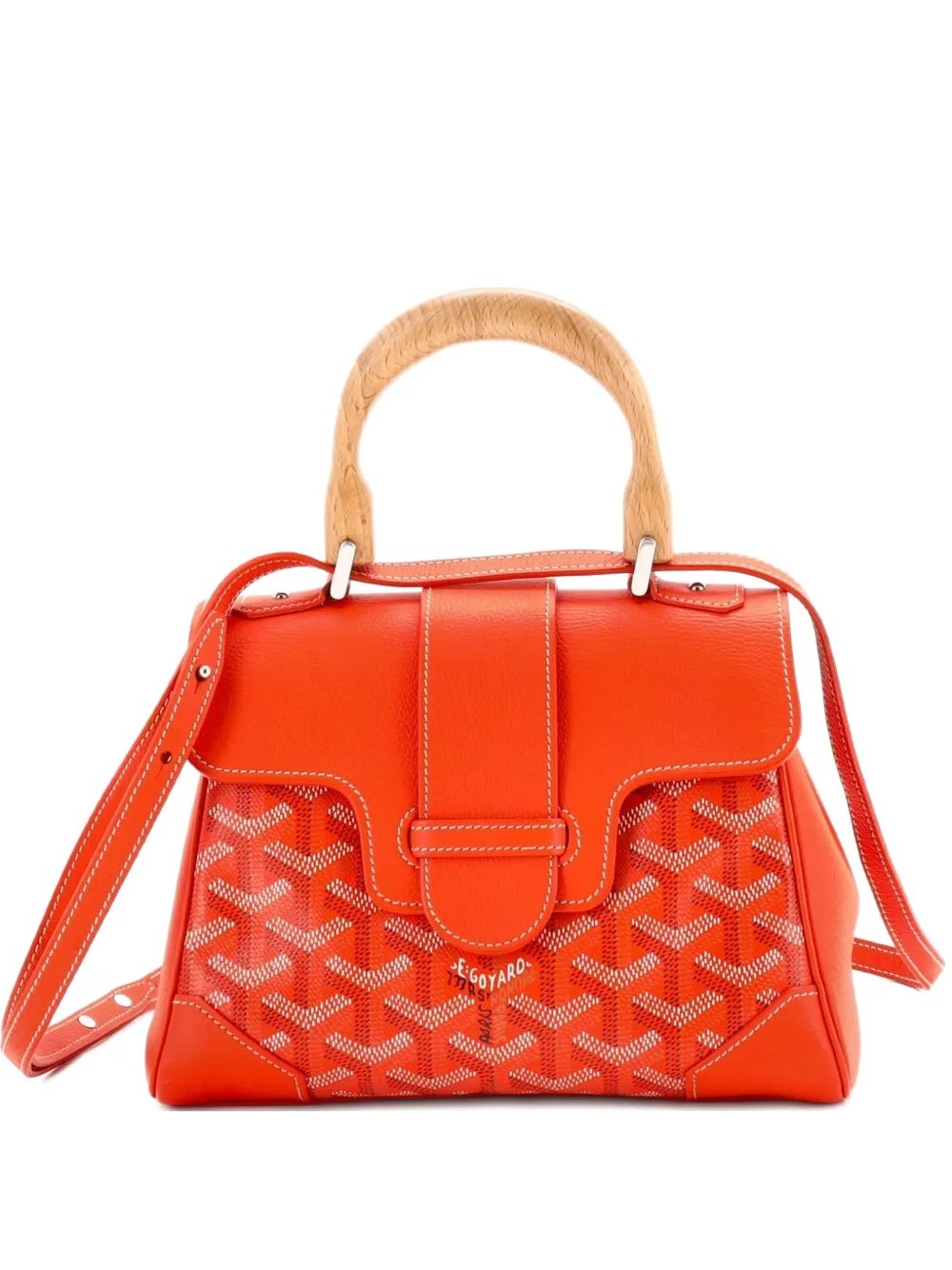 Saigon Top Handle Bag Coated Canvas with Leather Mini shoulder bag