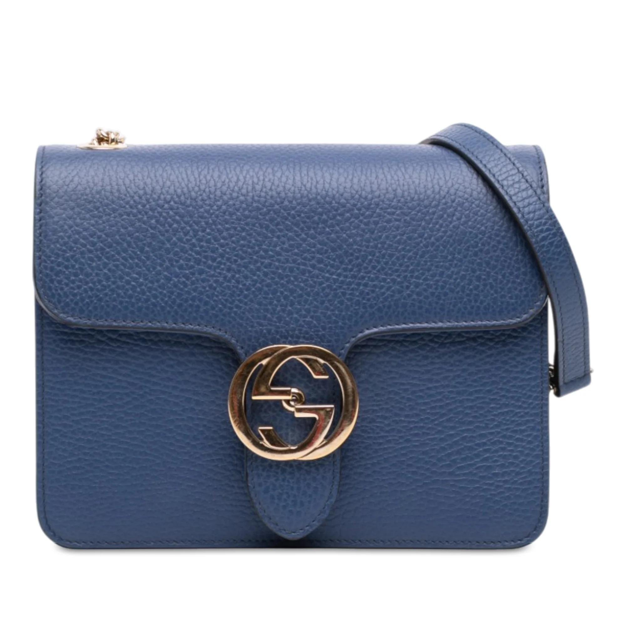 Interlocking pony-style calfskin handbag