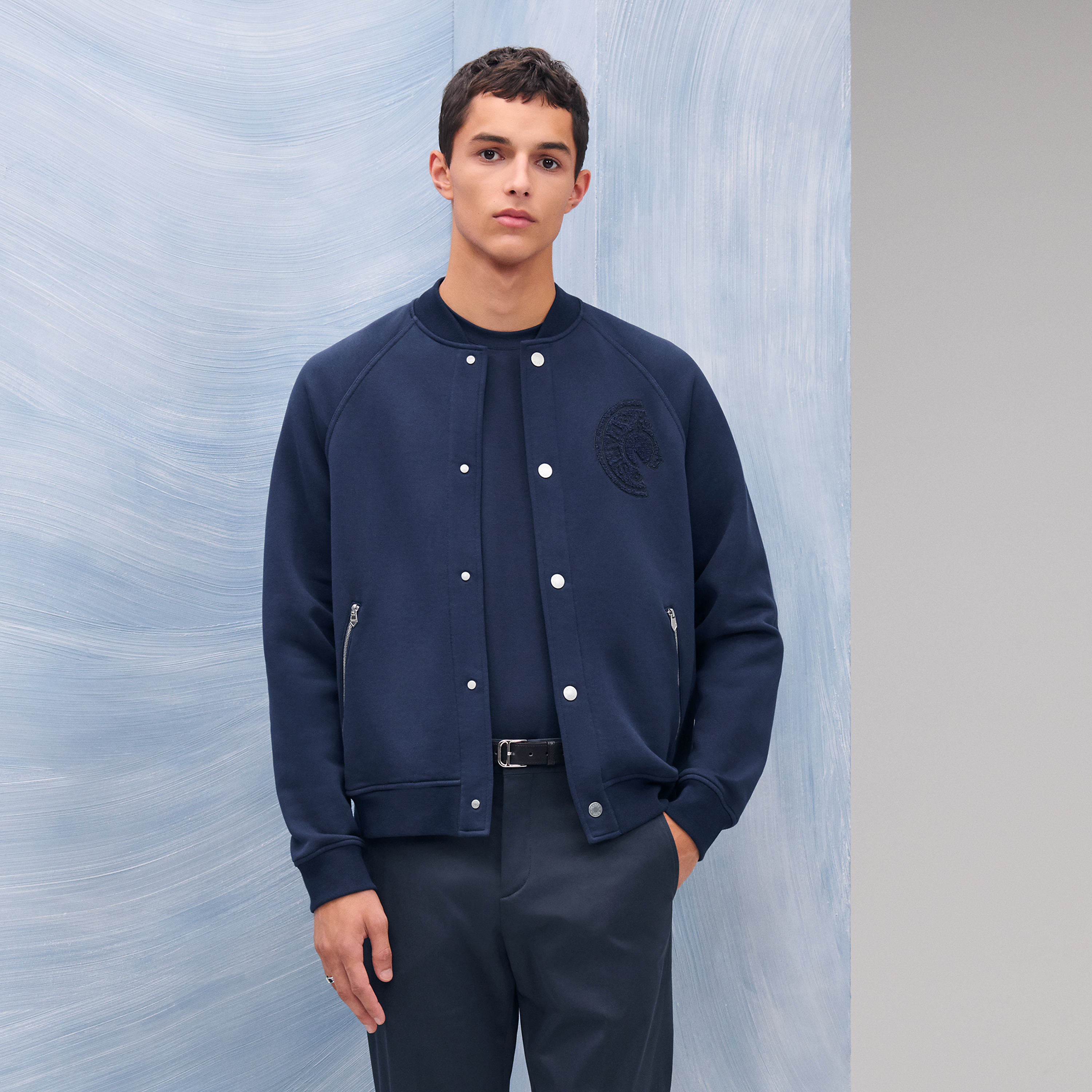 Varsity jacket with Clou de Selle detail