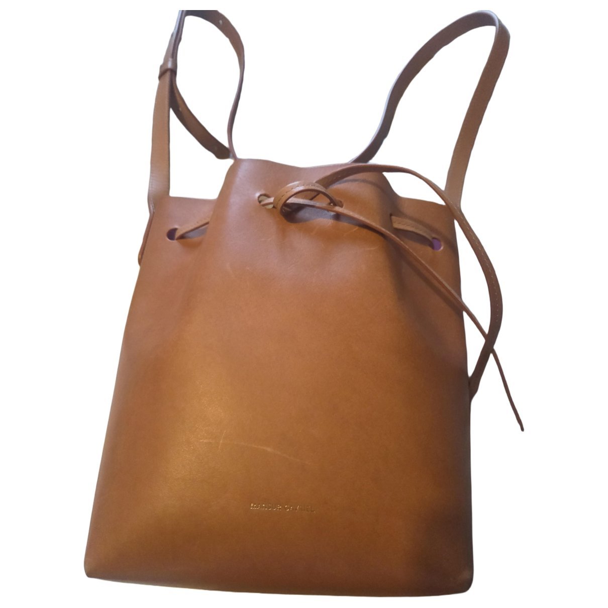 Bucket leather crossbody bag