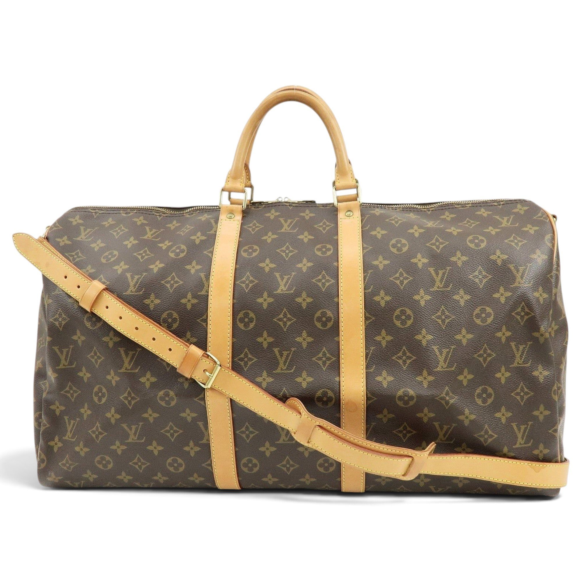 Keepall leather travel bag