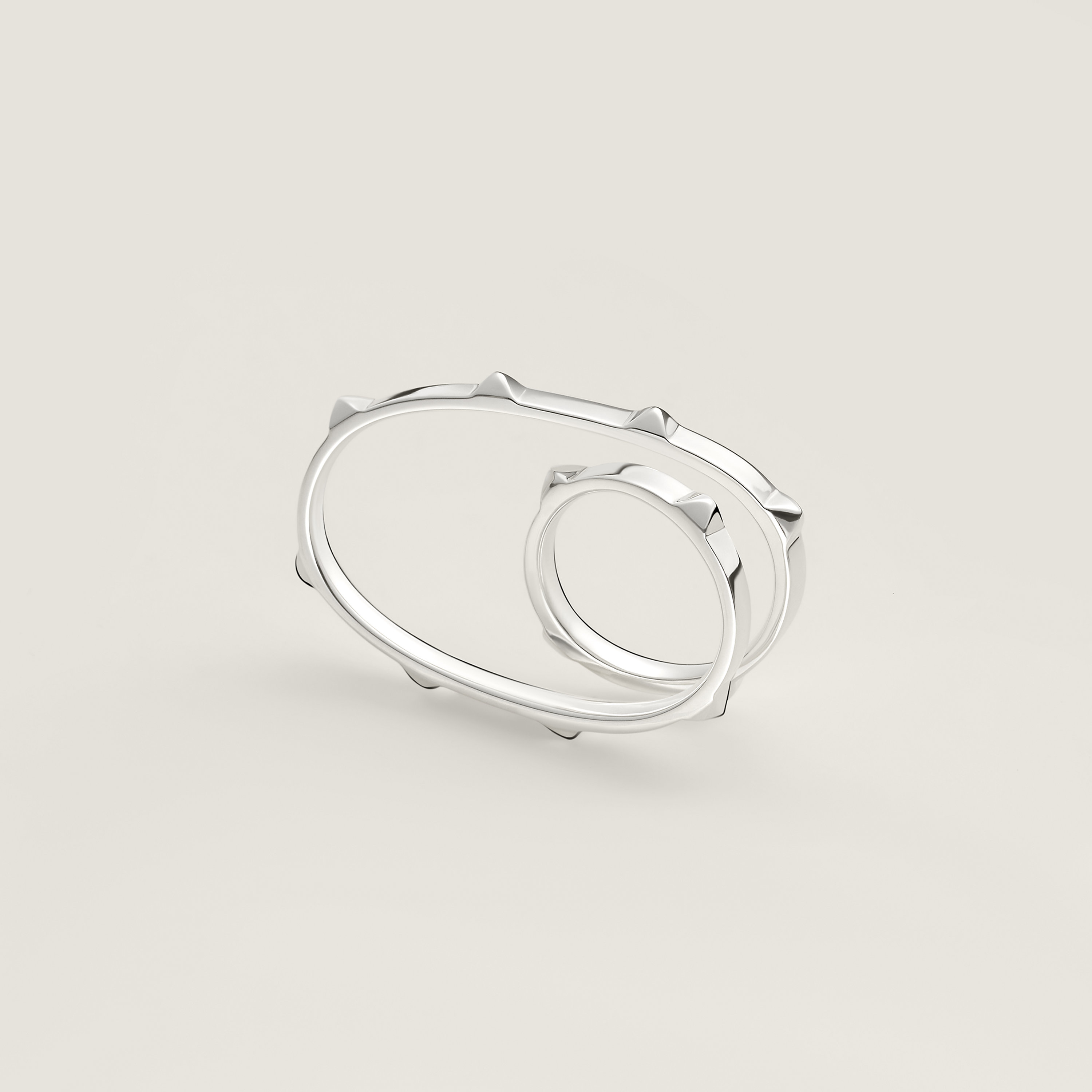 Hermès Clou d'H double ring