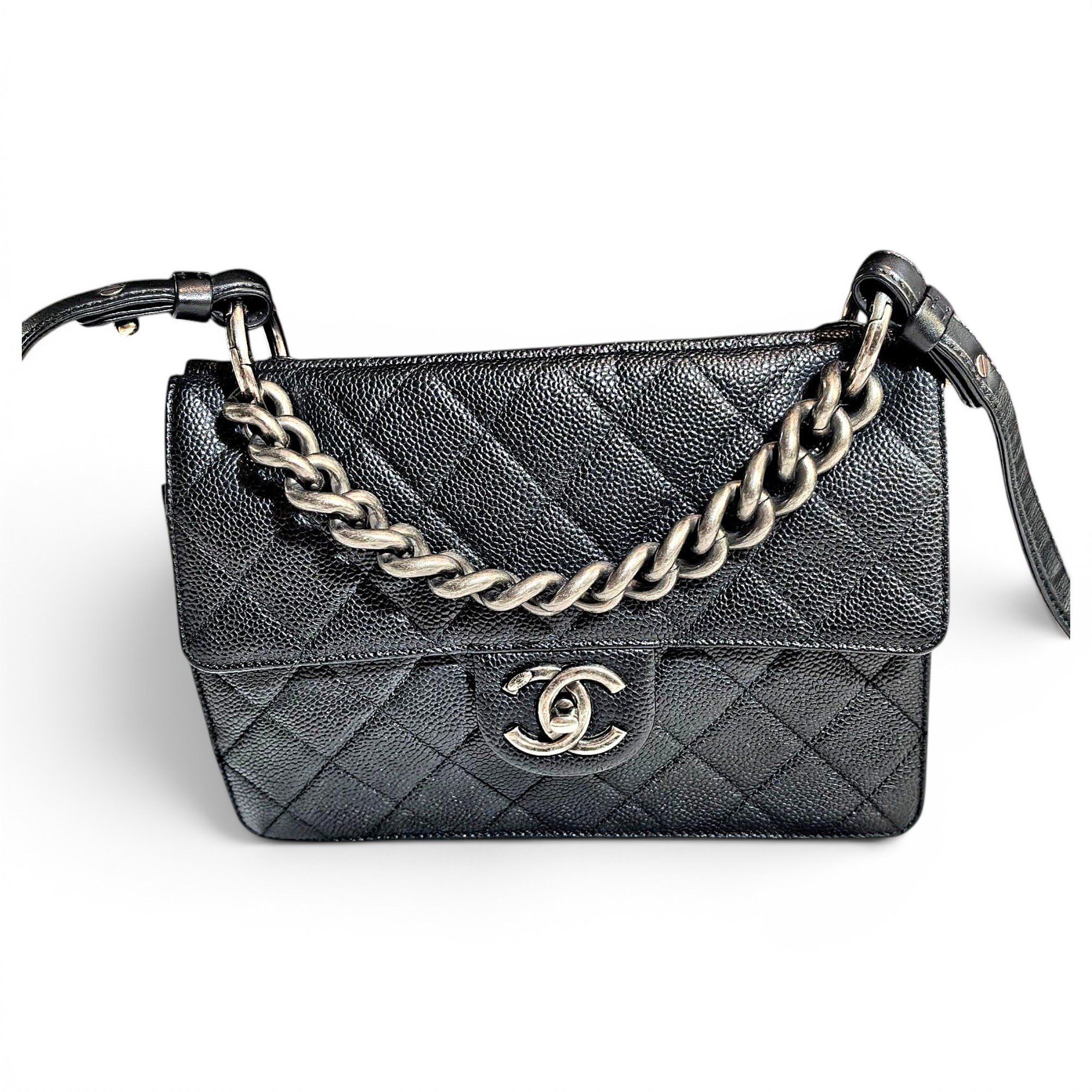 Trapezio leather handbag