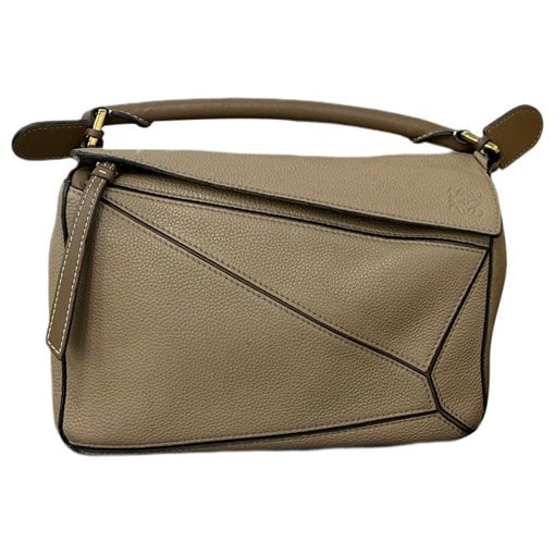Puzzle leather handbag