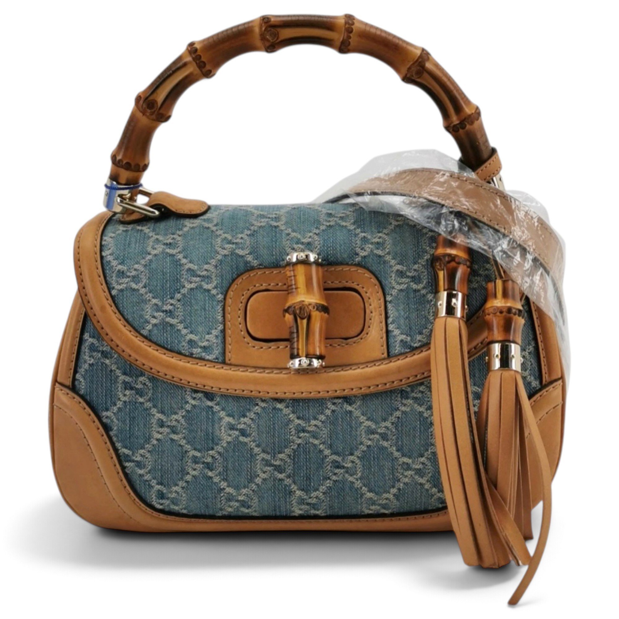 Bamboo Top Handle leather handbag