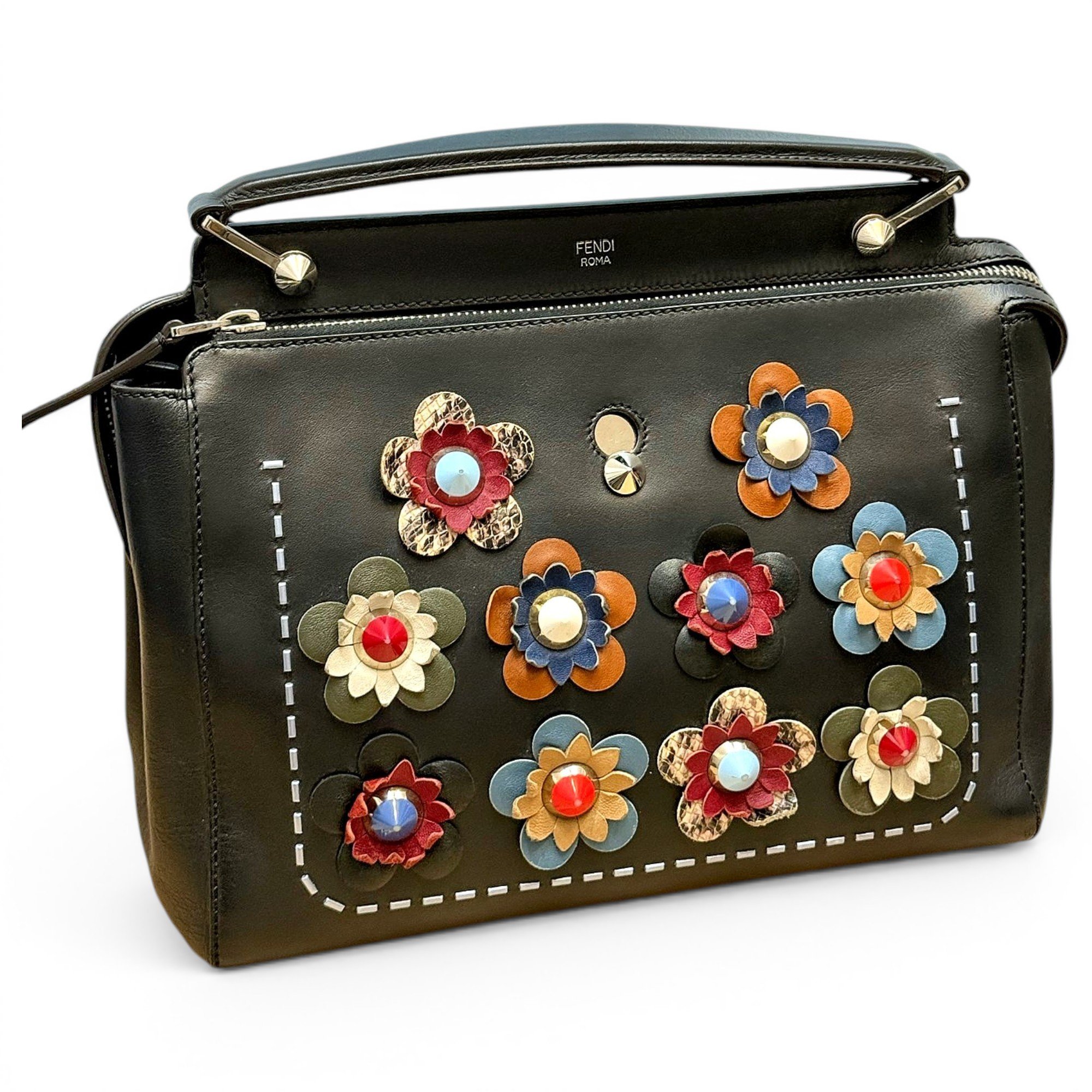 Dot Com leather handbag