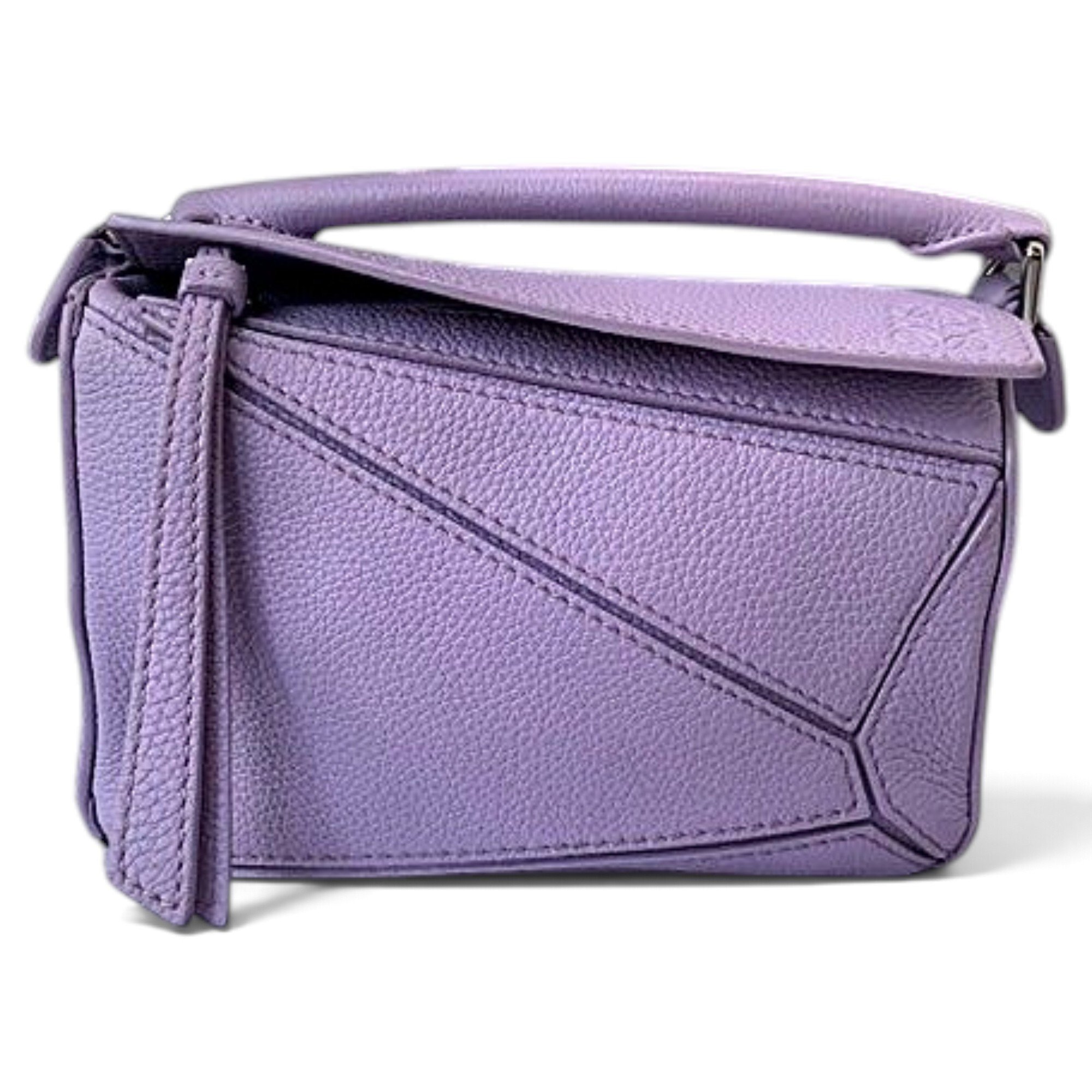 Puzzle leather handbag
