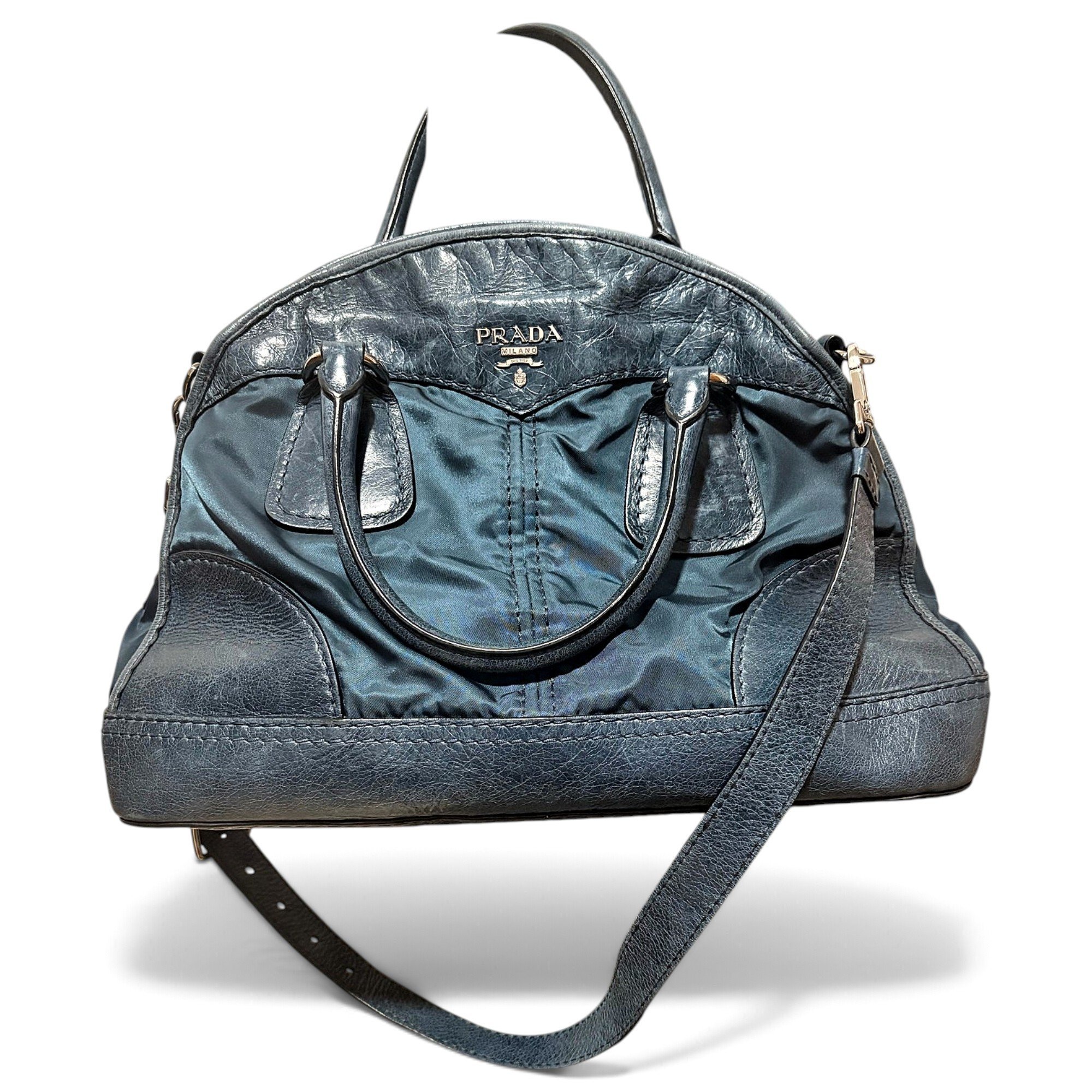 Leather bowling bag
