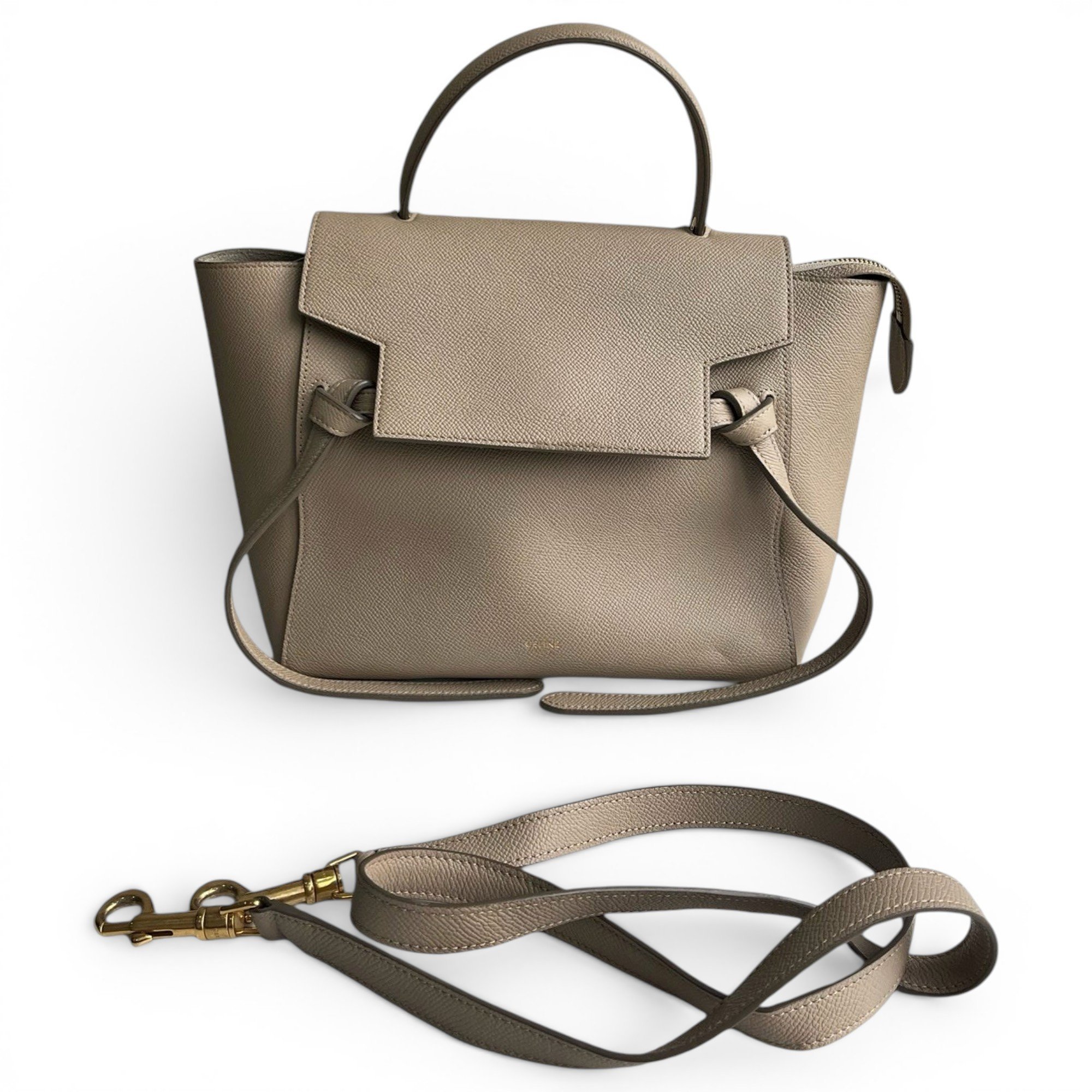 Belt leather handbag