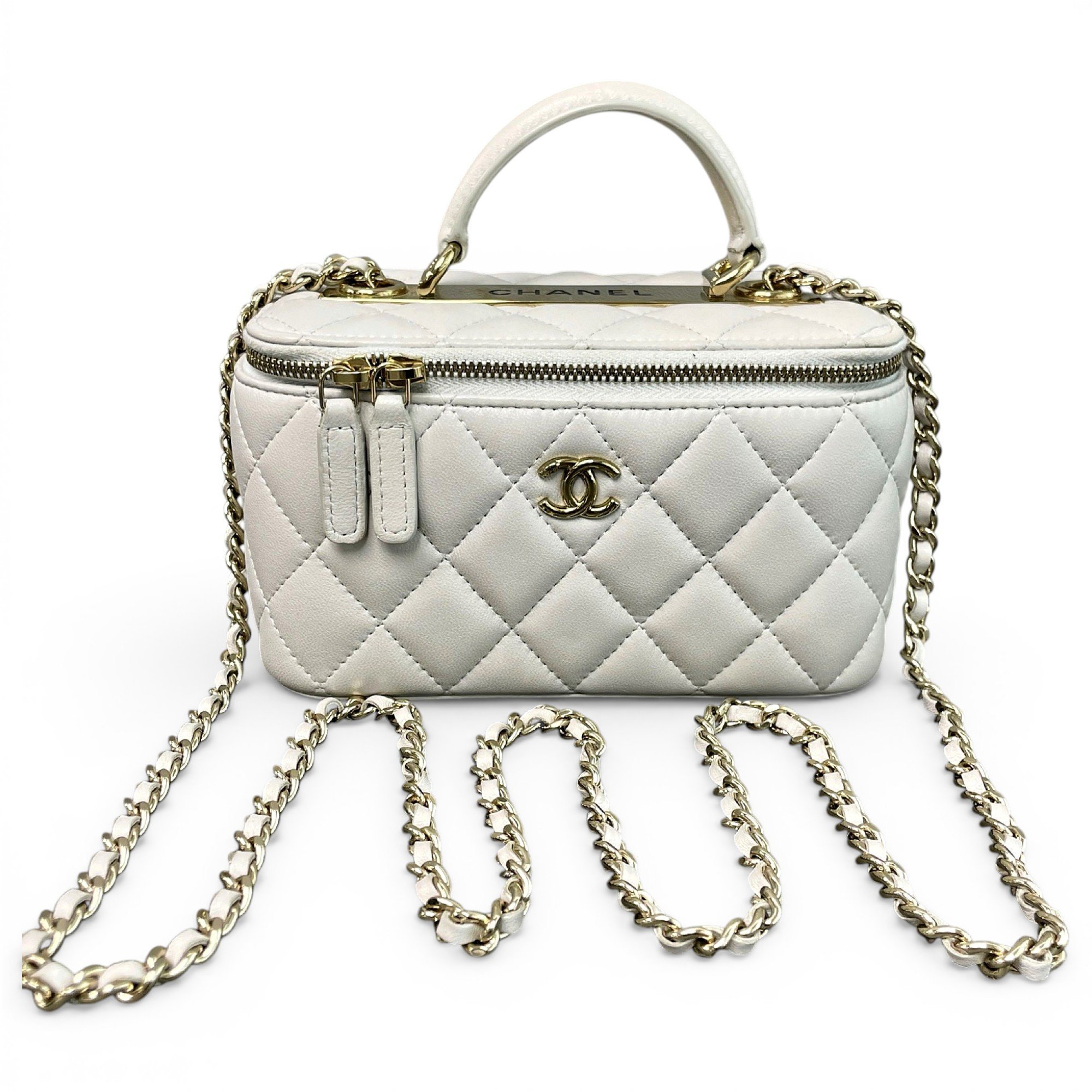 Vanity leather handbag
