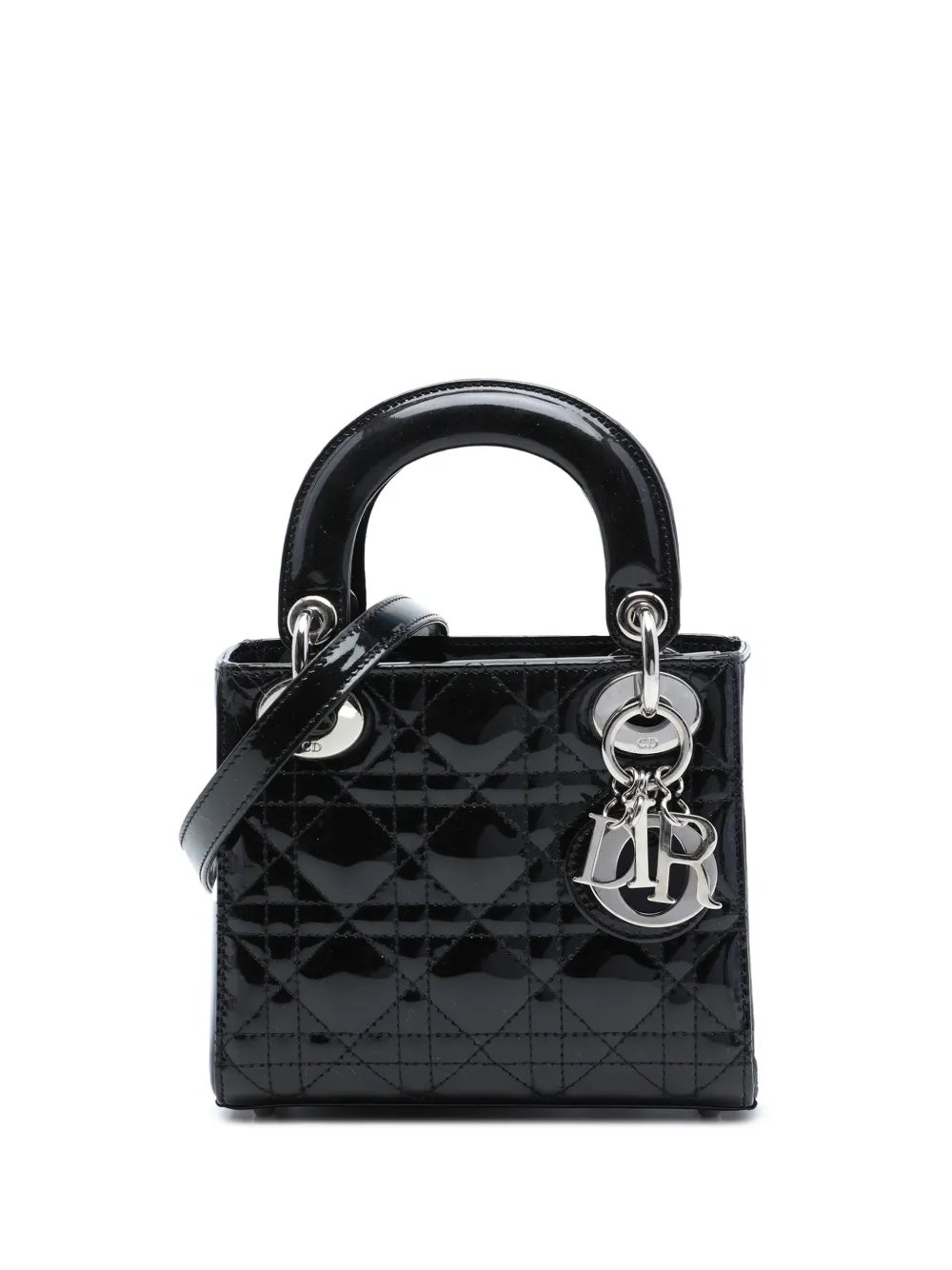 Dior 2013 Mini Patent Cannage Lady Dior satchel