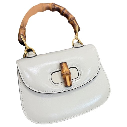 Convertible Bamboo Top Handle leather handbag