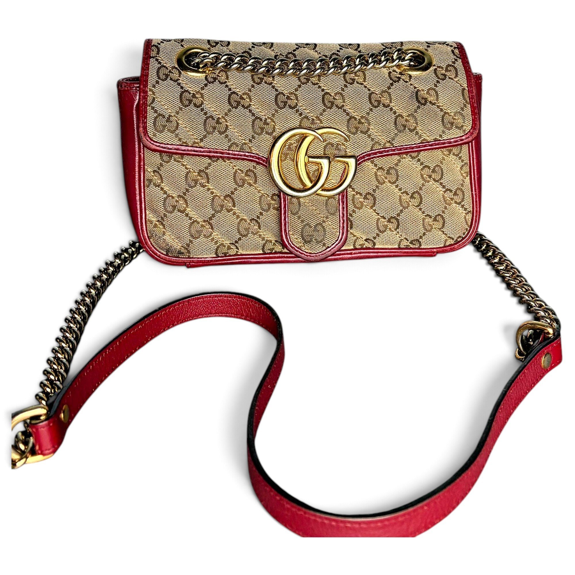 GG Marmont Flap leather crossbody bag