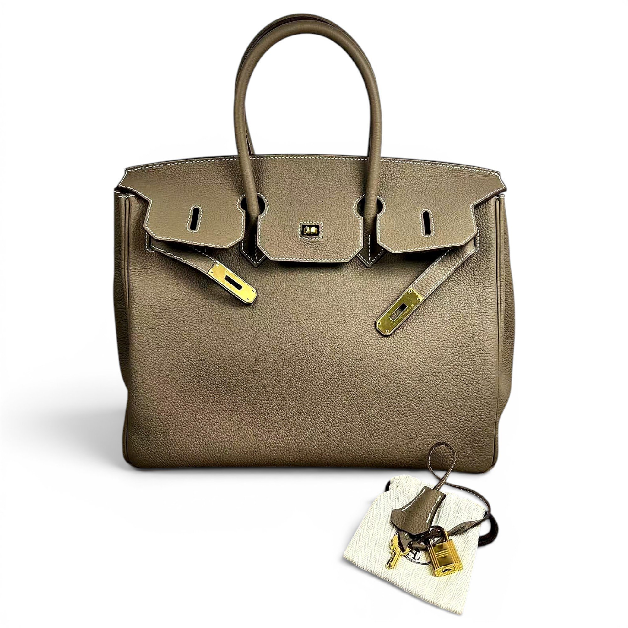 Birkin 35 leather handbag