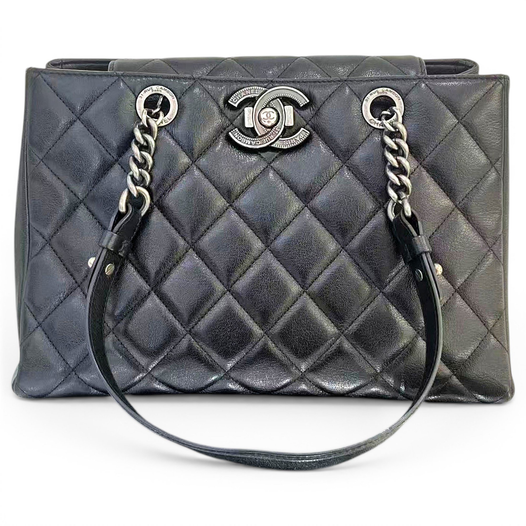 Executive leather tote
