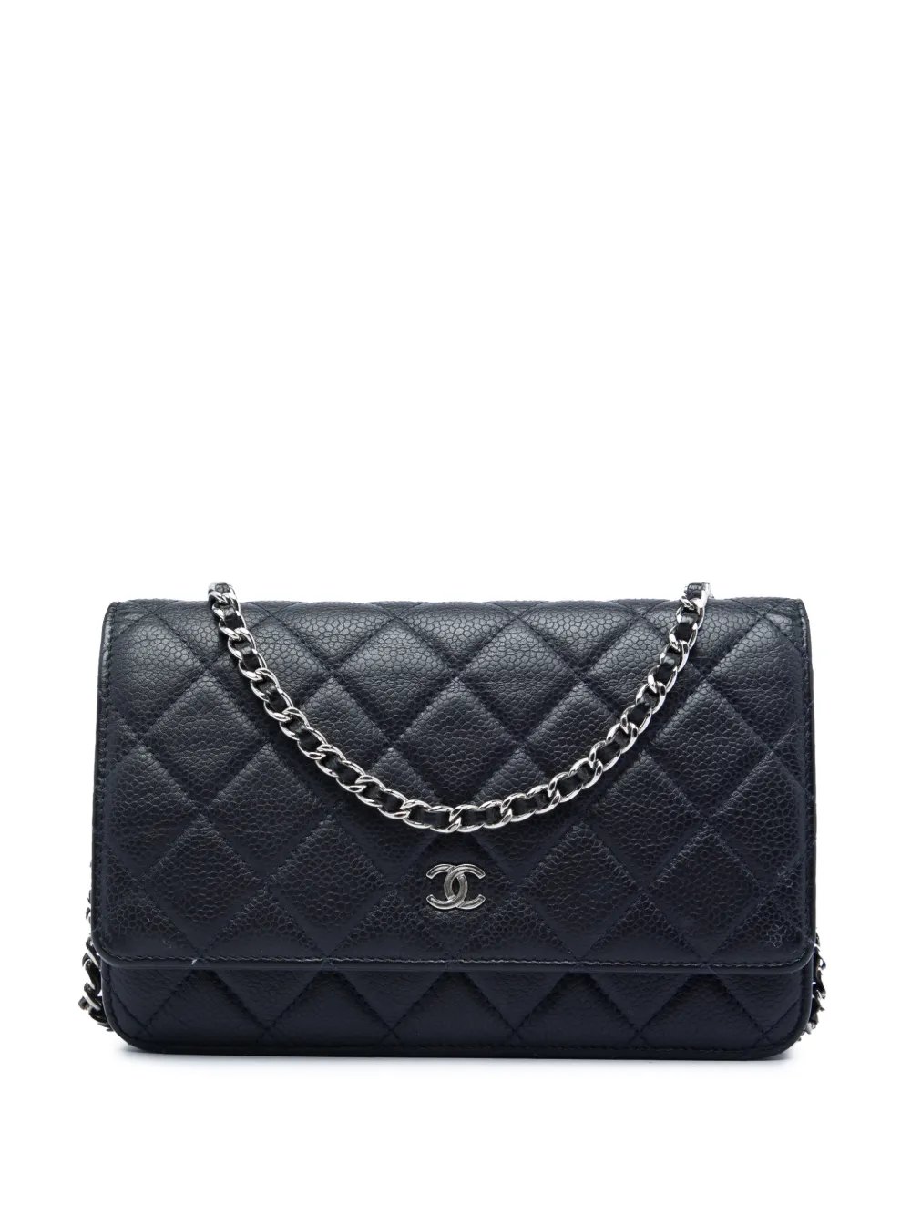 2013-2014 CC Quilted Caviar Wallet on Chain crossbody bag
