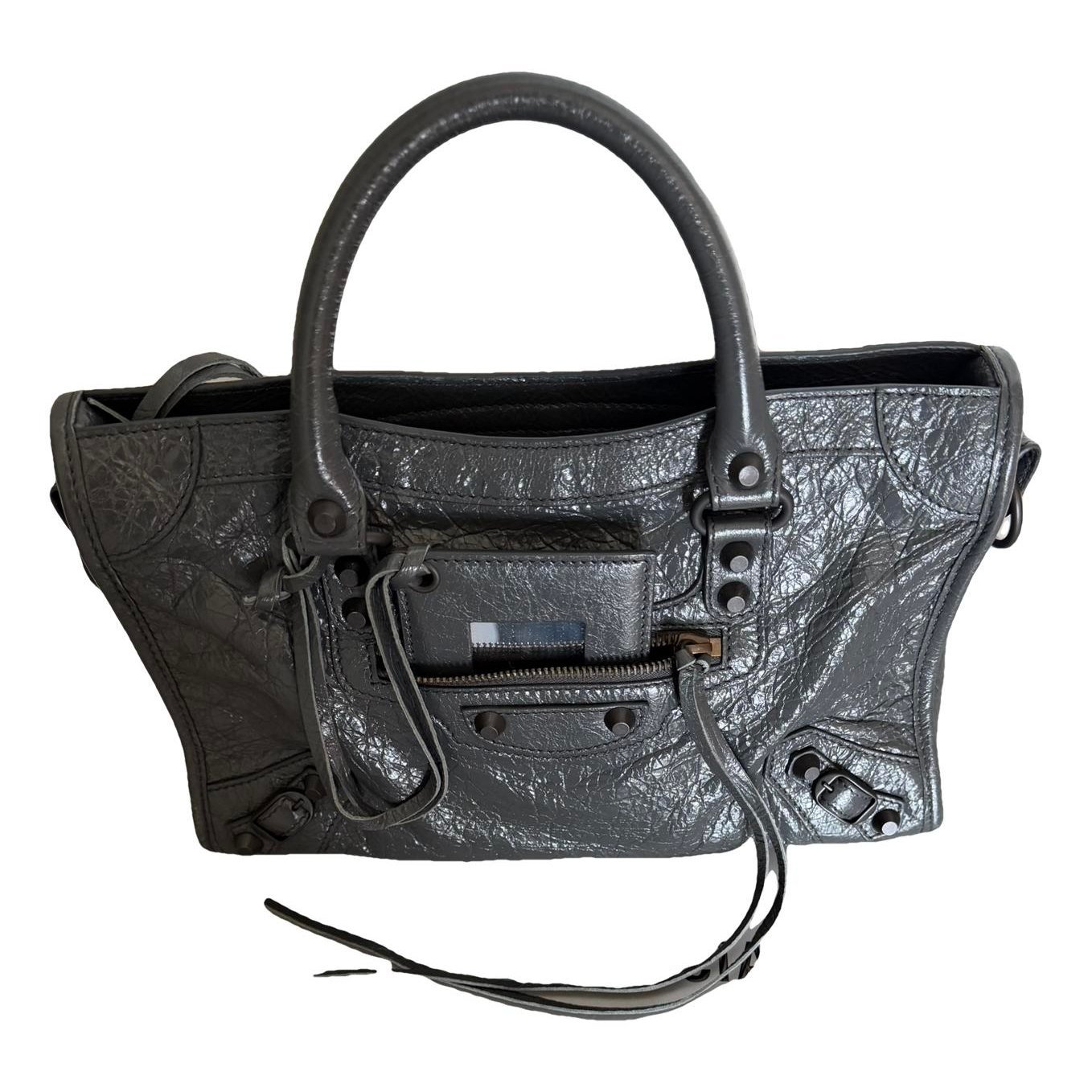 City leather handbag