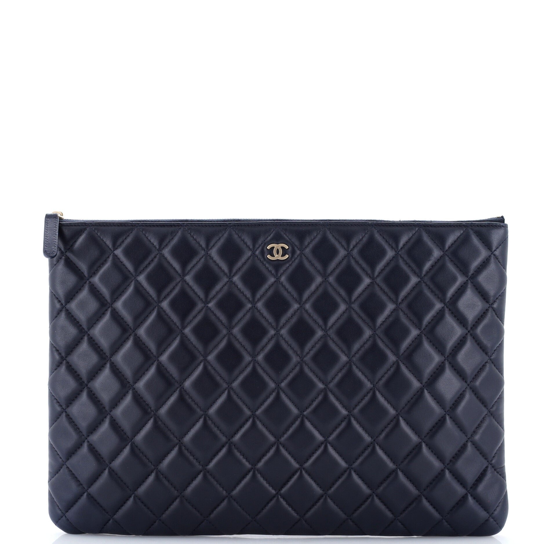 O Case Clutch Quilted Lambskin Large