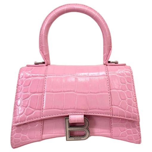 Hourglass leather crossbody bag