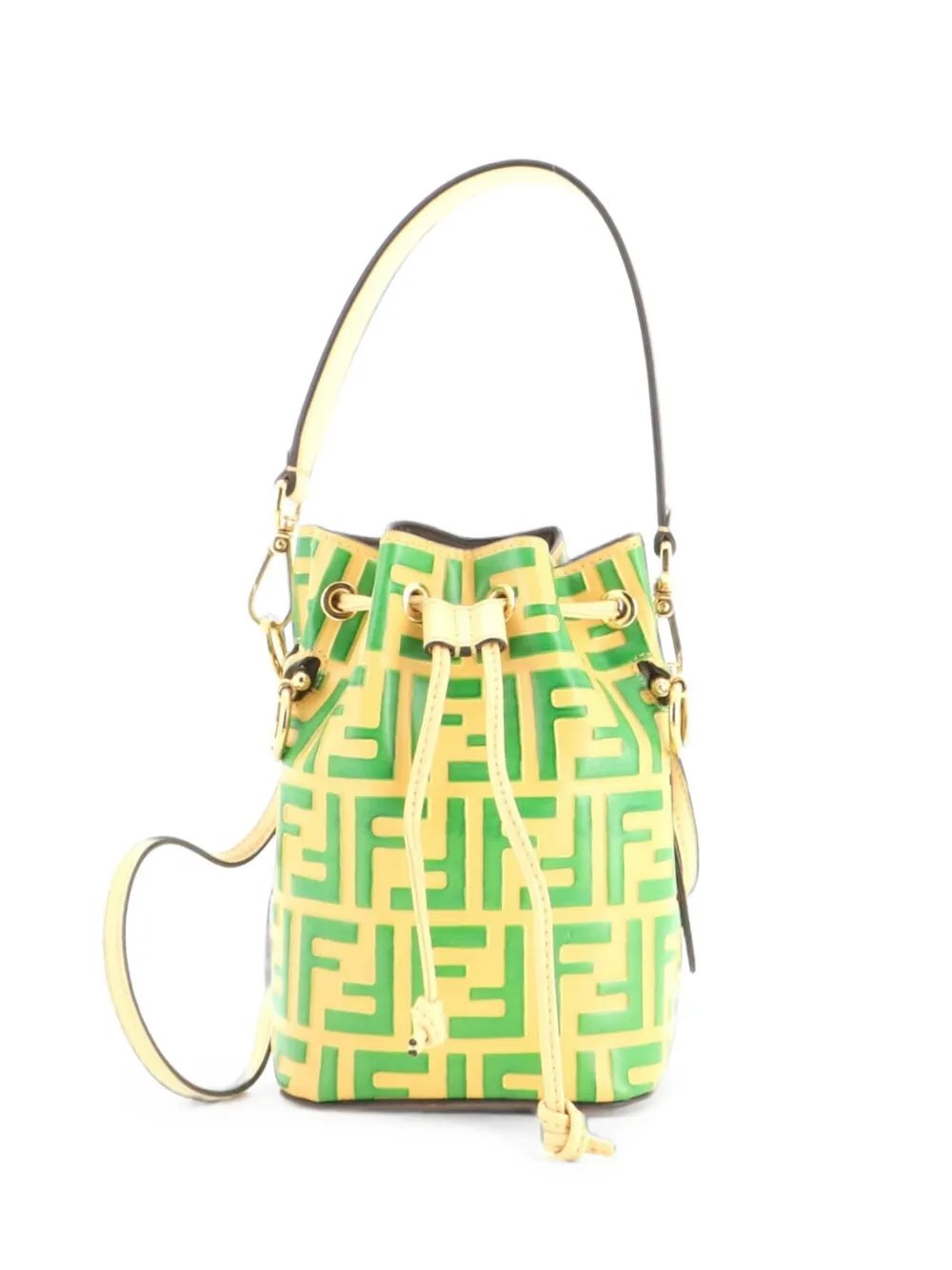 Mon Tresor Zucca Embossed Leather Mini bucket bag