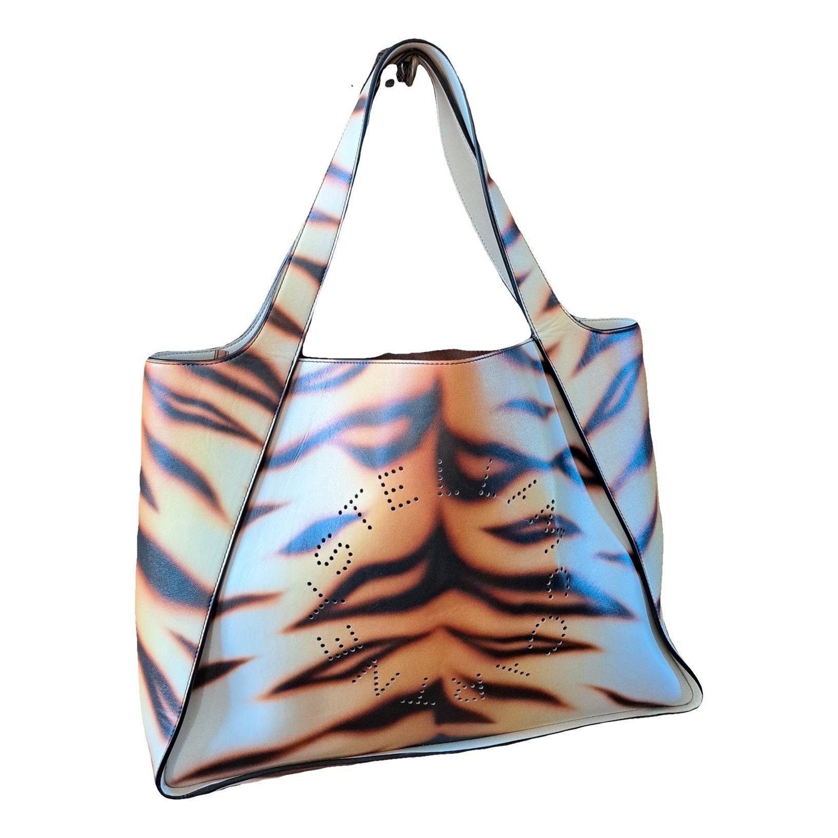 Logo vegan leather handbag