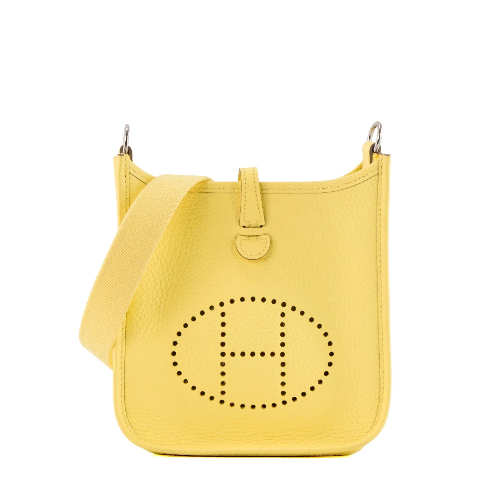 Hermes Evelyne Handbag Limoncello 2023