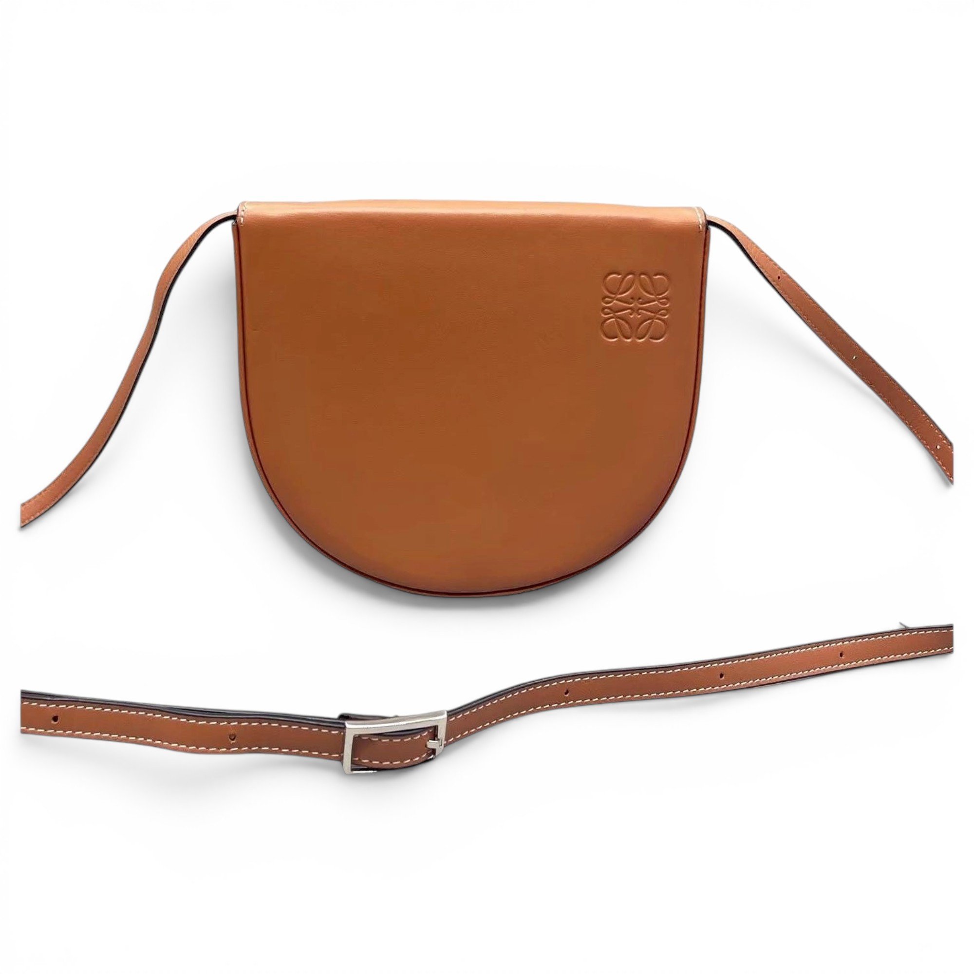 Heel leather handbag