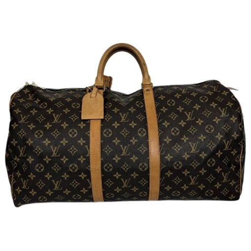 Keepall leather travel bag