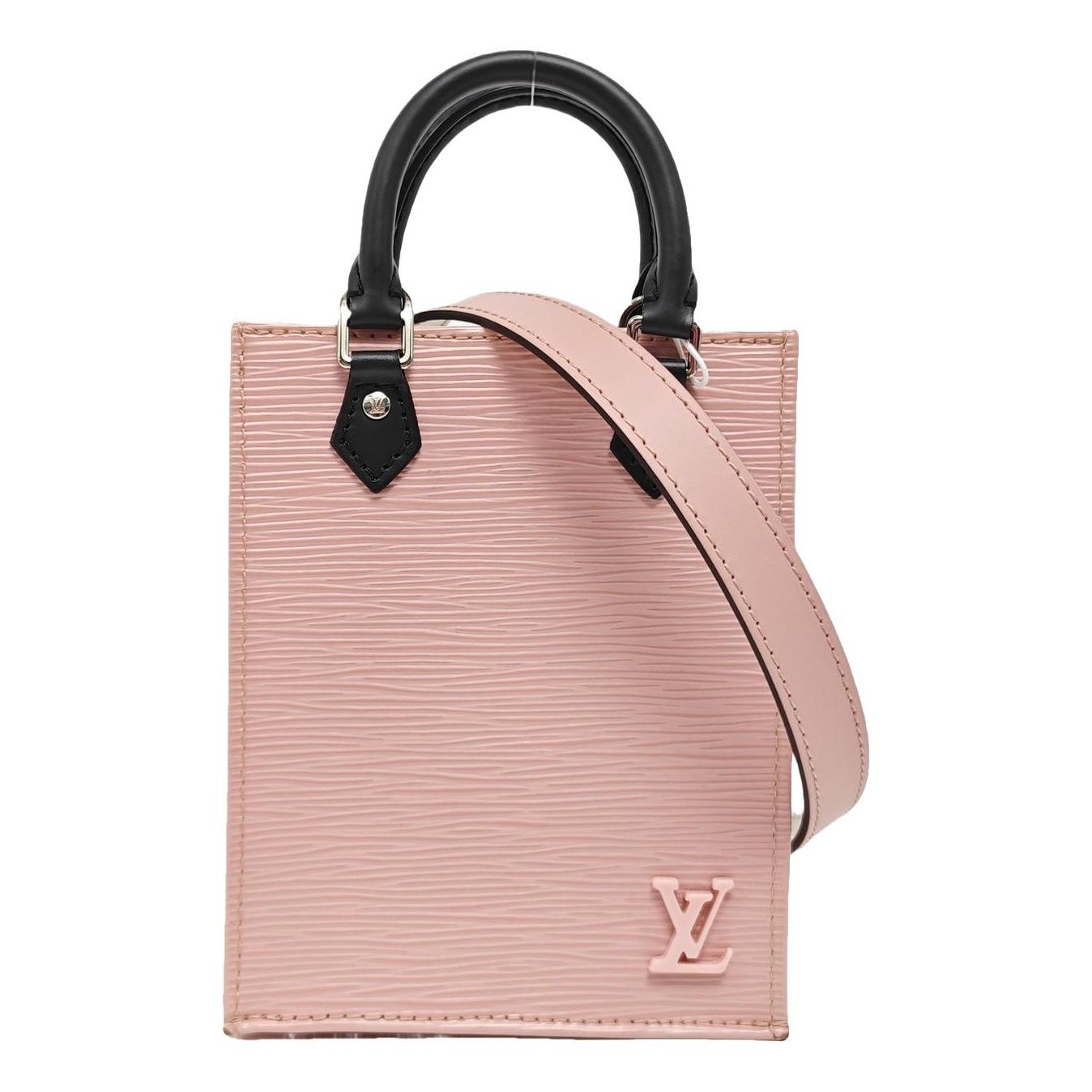 Plat leather handbag