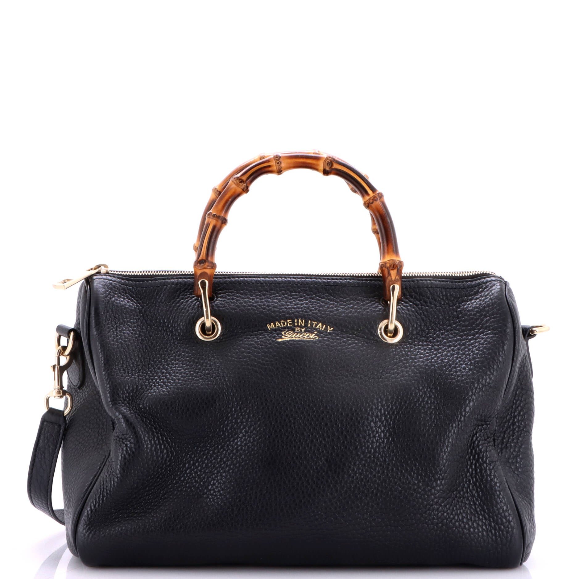Bamboo Shopper Boston Bag Leather Medium