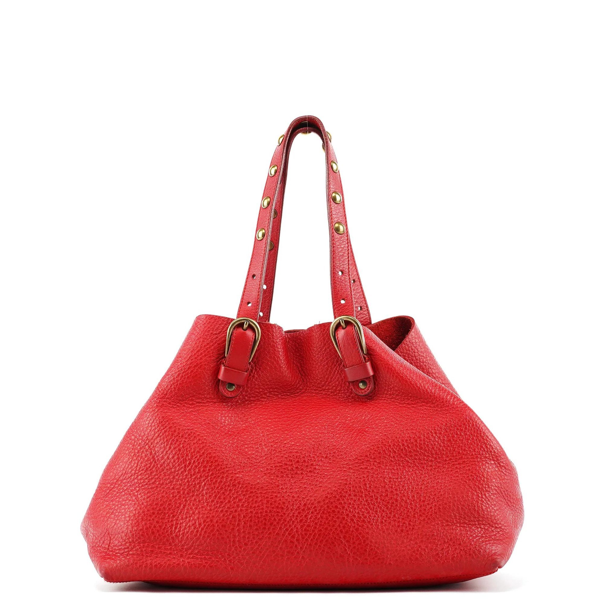 Pocket leather tote