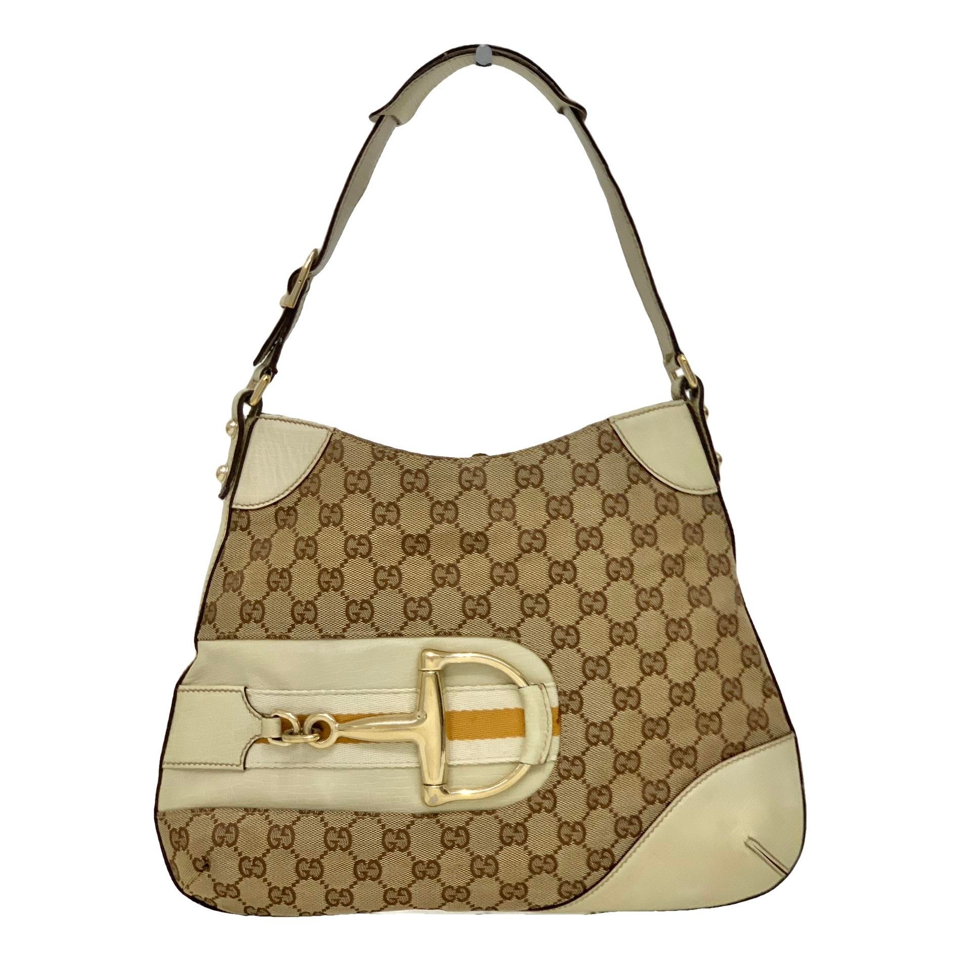 Half Horsebit cloth handbag