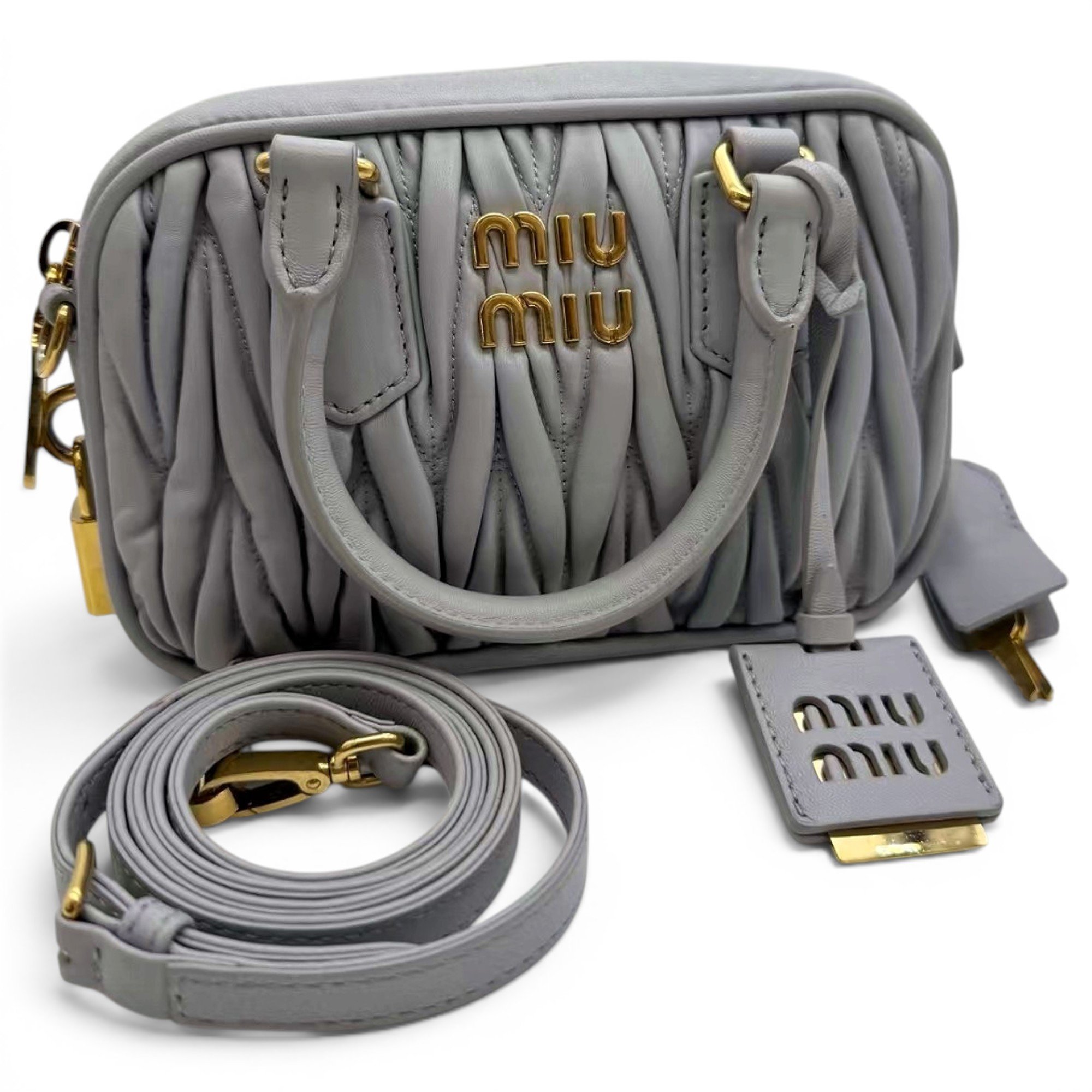 Leather bowling bag