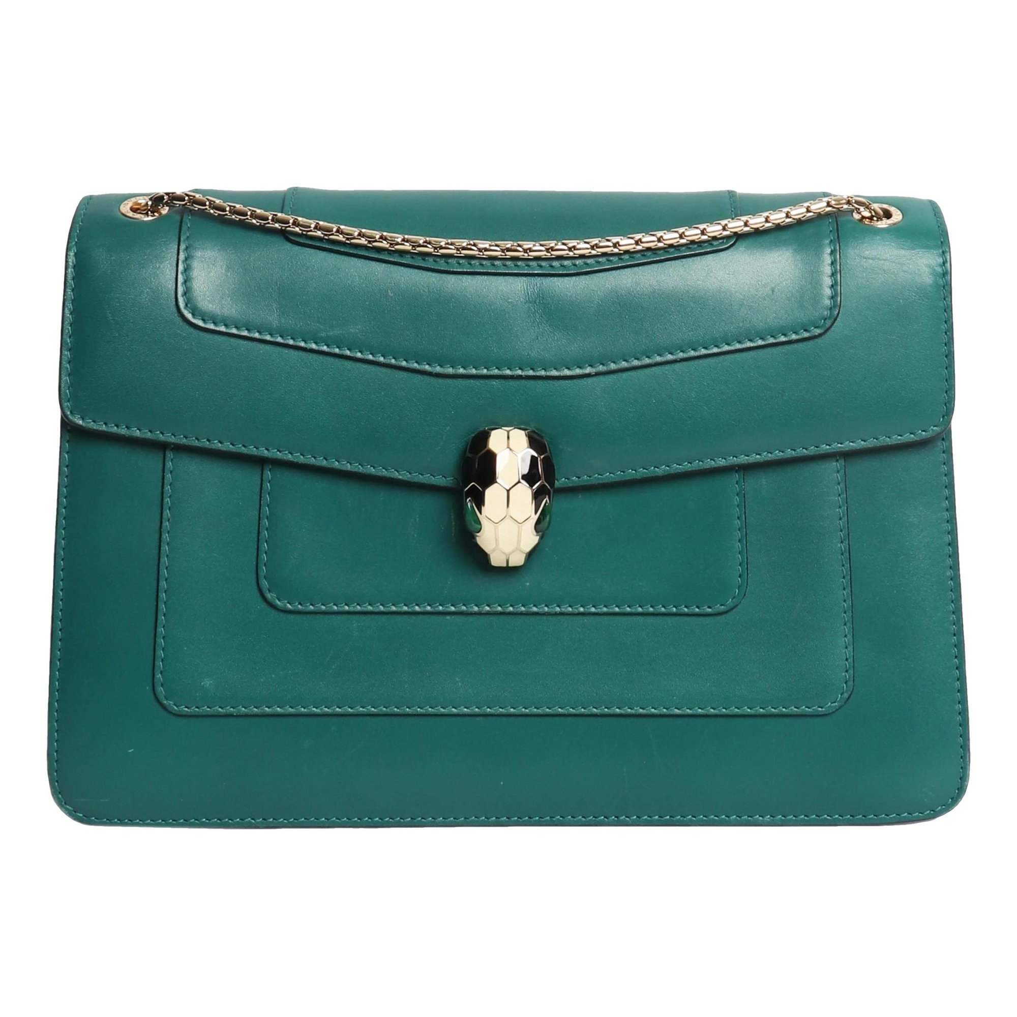 Serpenti leather handbag