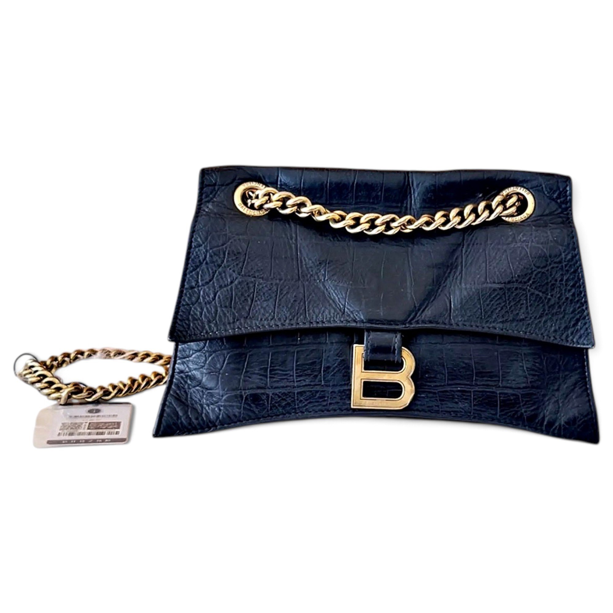 Crush leather handbag