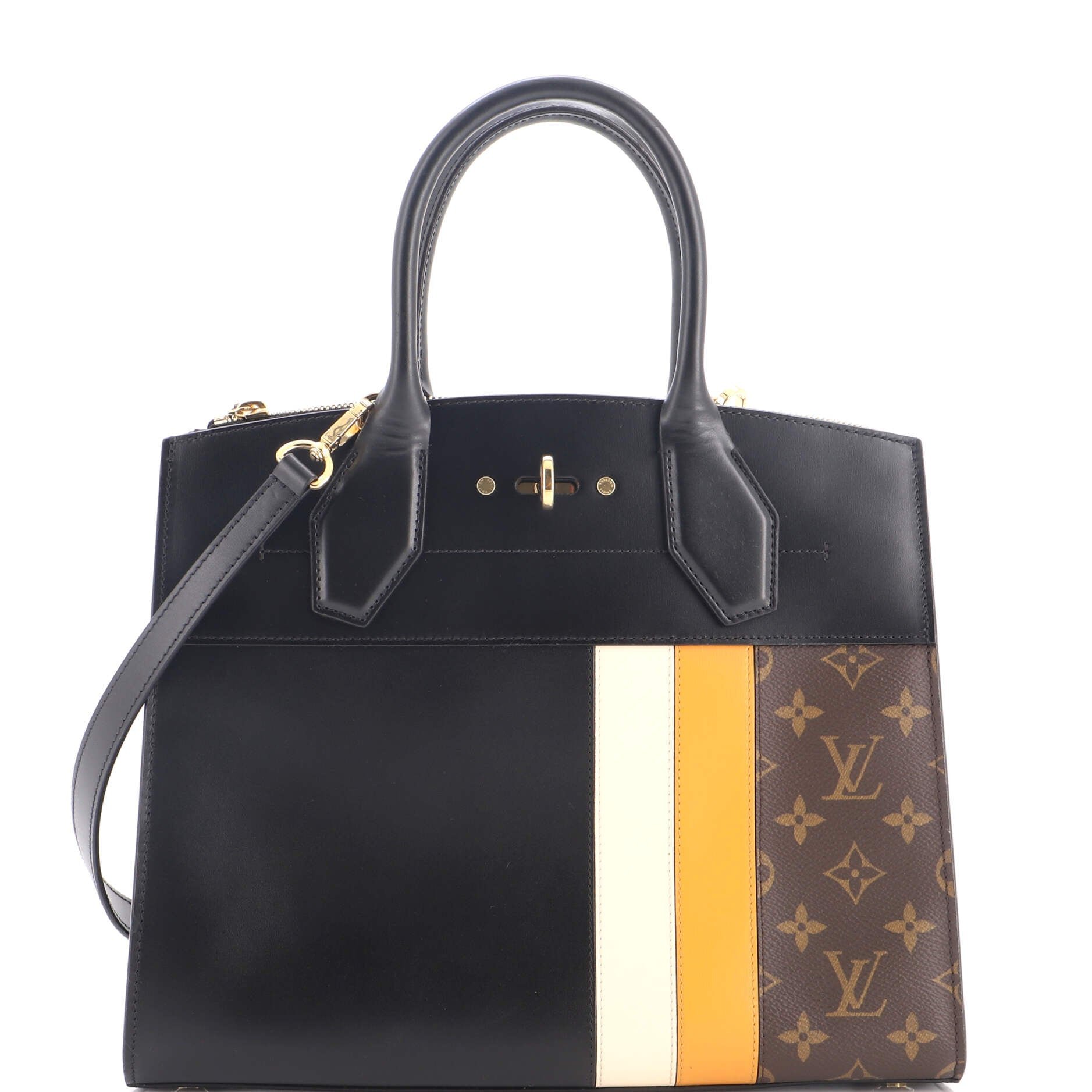 City Steamer Handbag Limited Edition Monogram Canvas and Leather MM