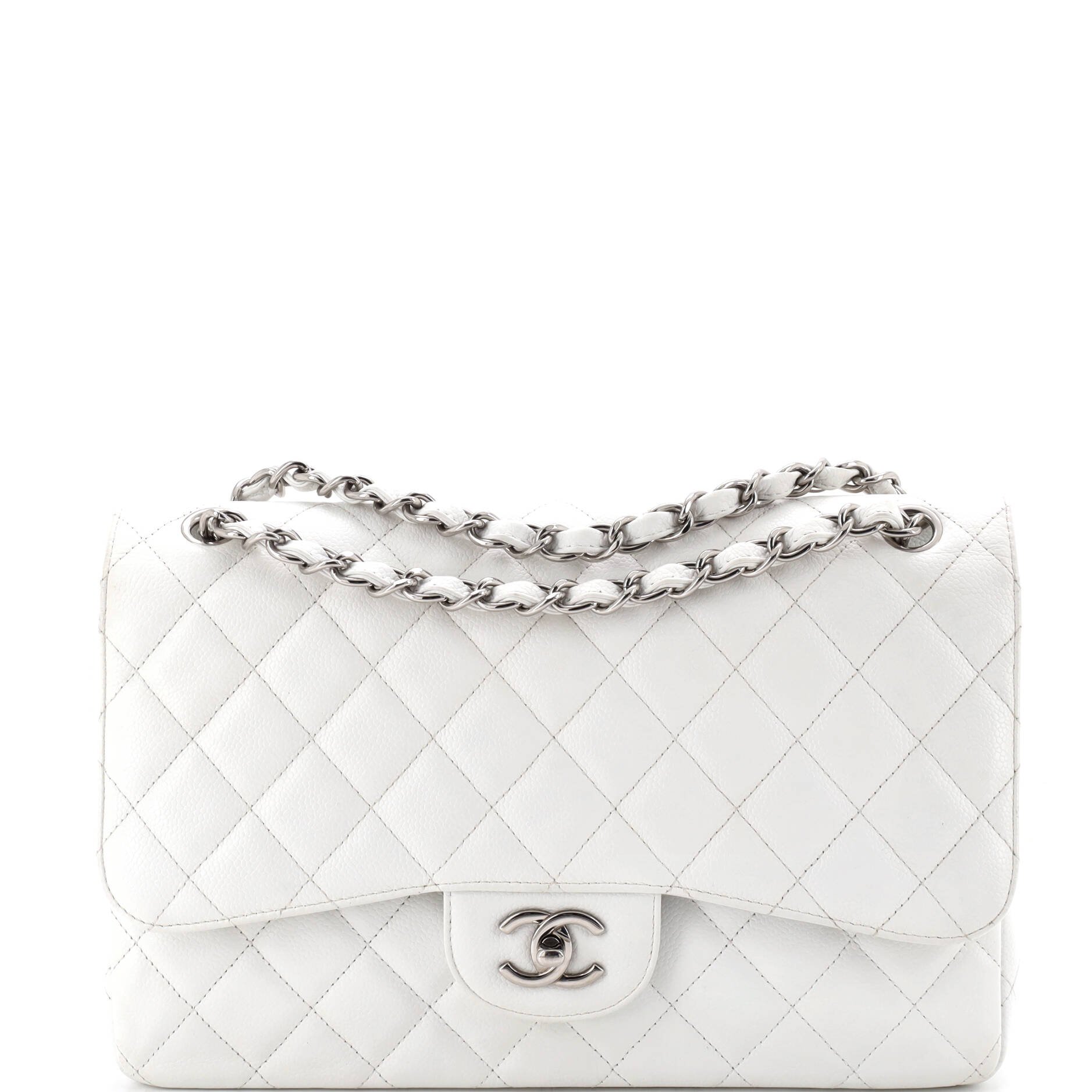 Vintage Classic Double Flap Bag Quilted Caviar Jumbo