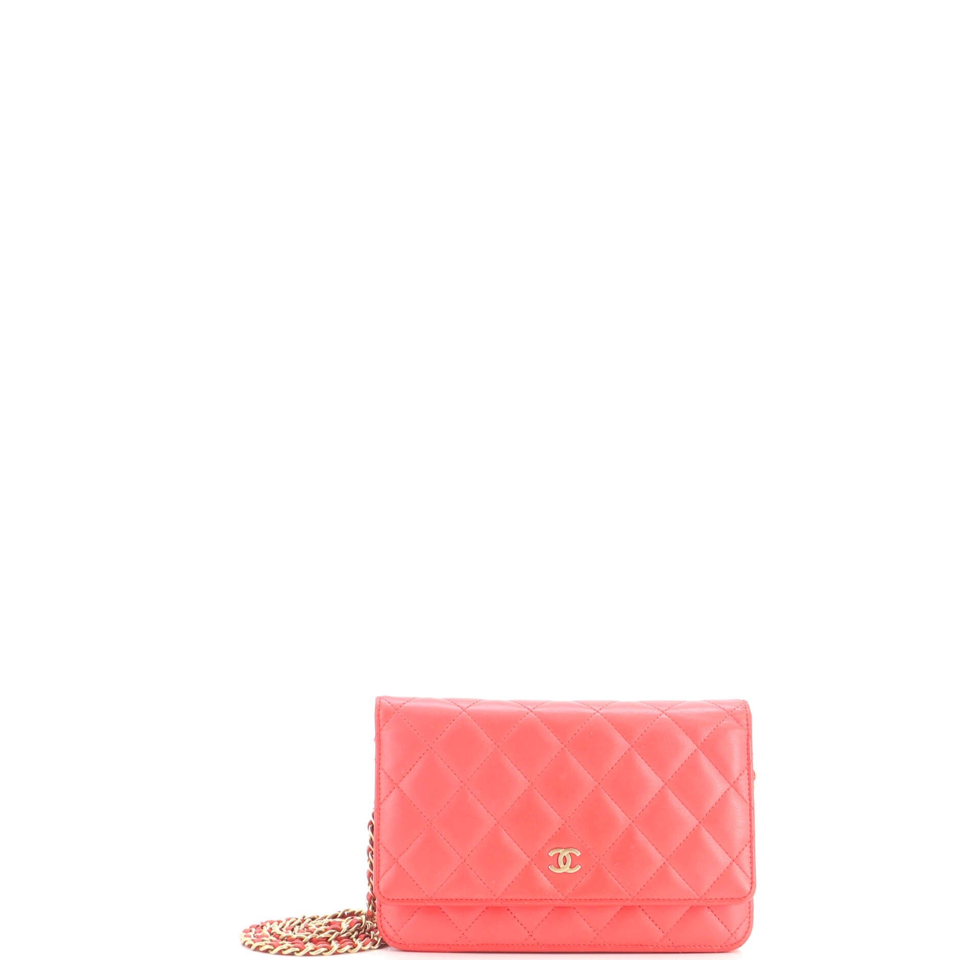 Wallet on Chain Quilted Lambskin